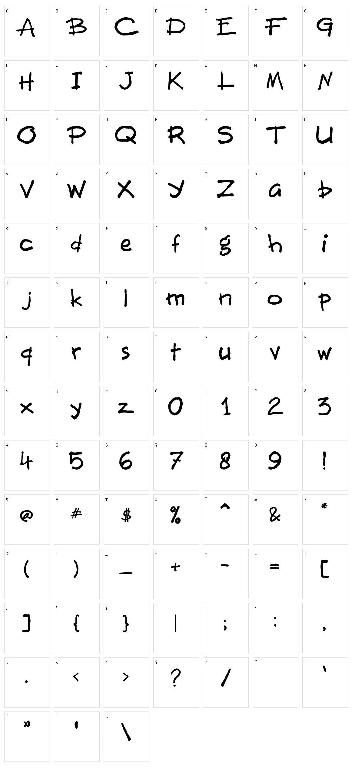 Buitenzorg Character Set