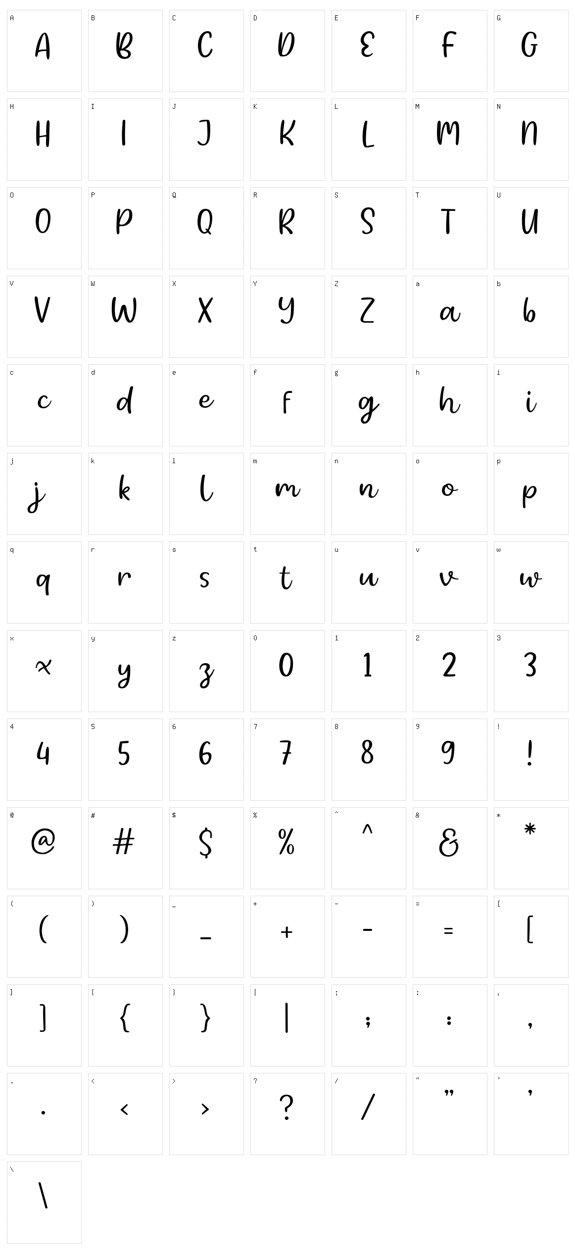 Burswood Character Set