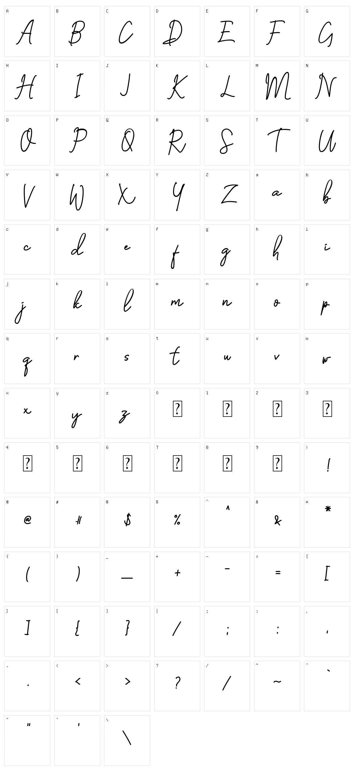 Busset City Character Set