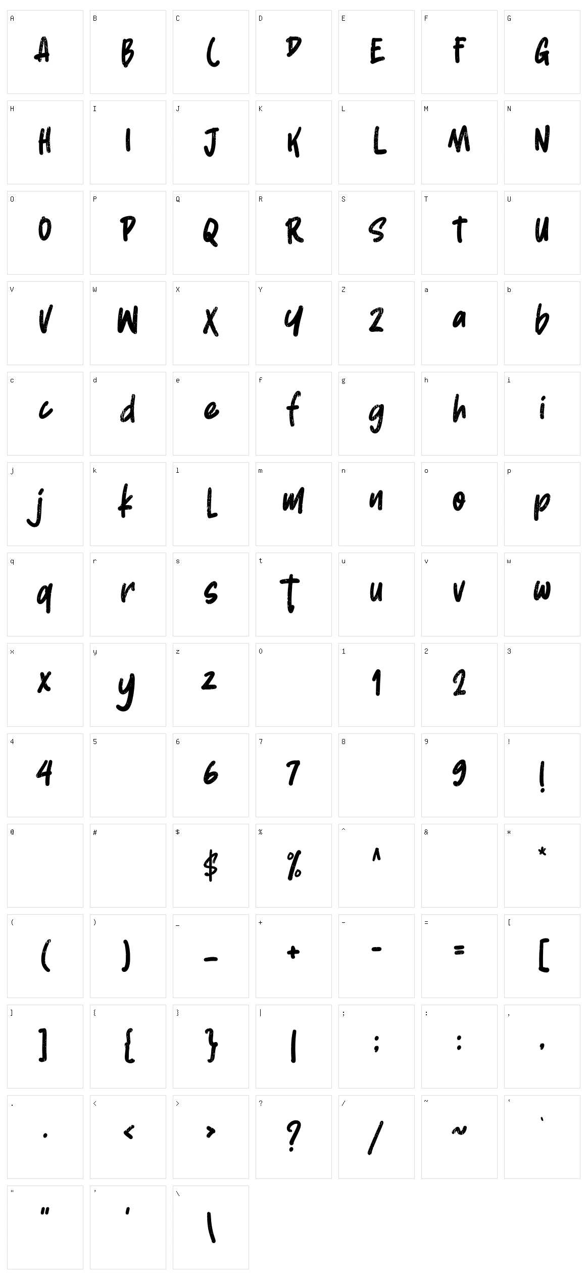 Butter Press Character Set