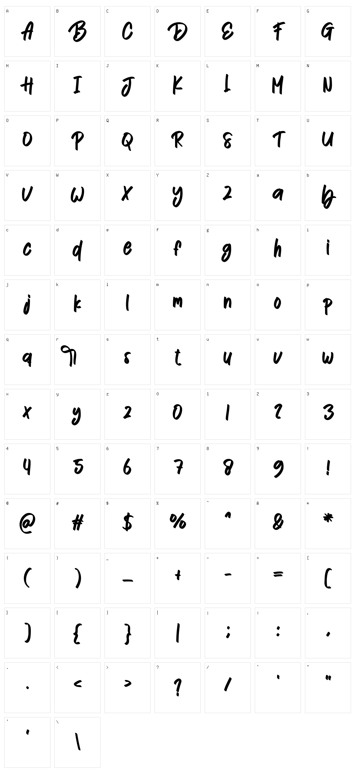 Butter Sugar Character Set