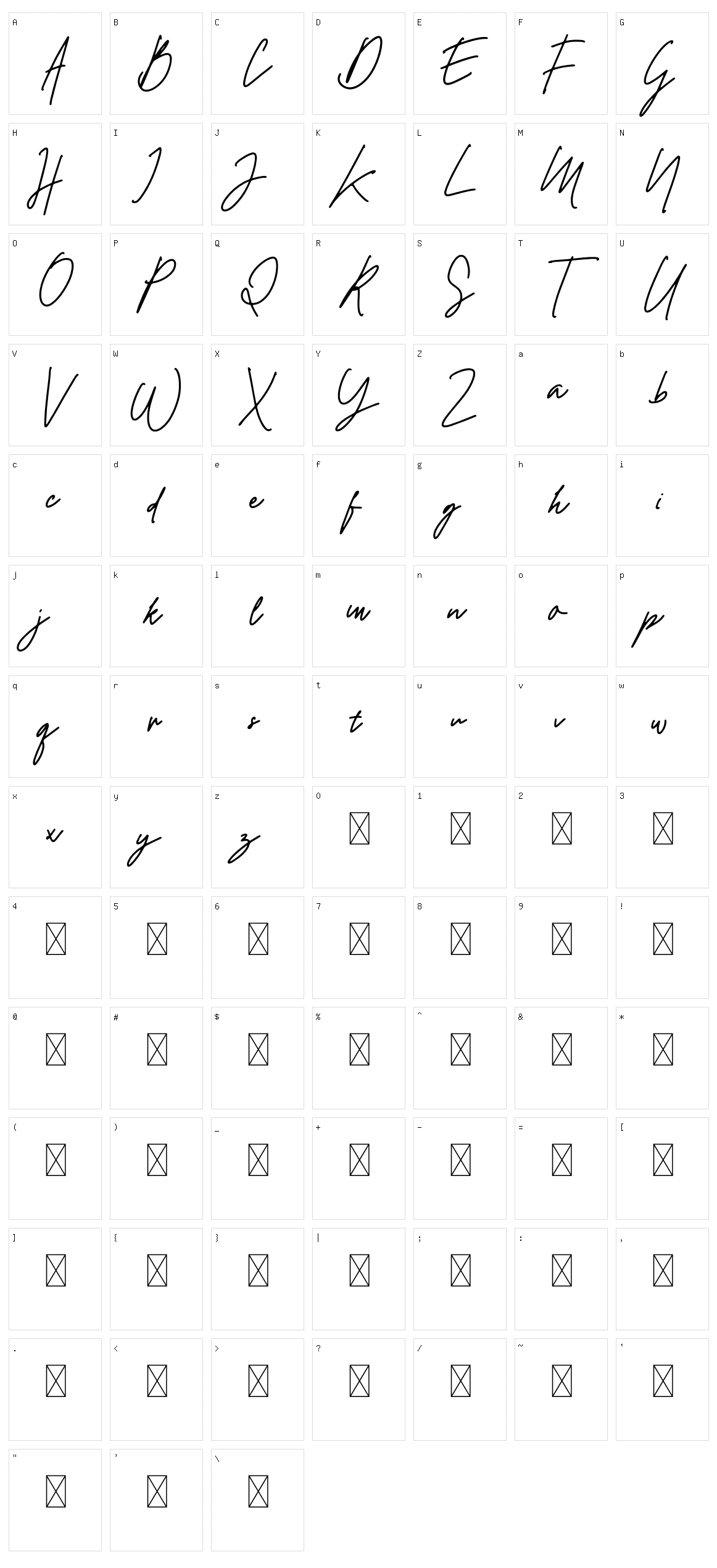 Butterfly Character Set
