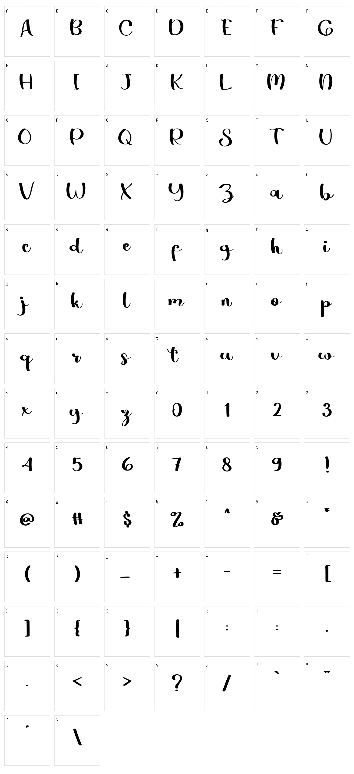 Butterfly Character Set