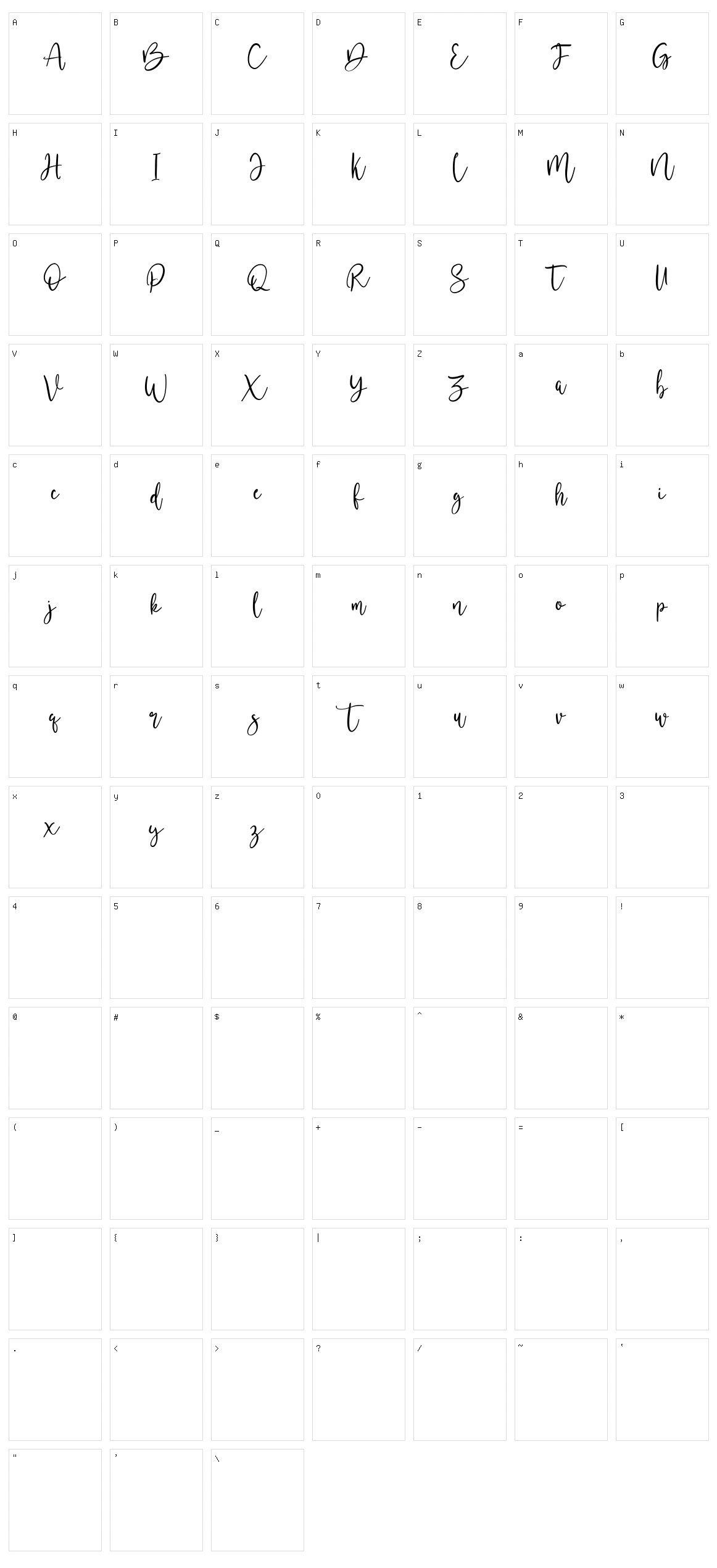 Buttersoy Character Set