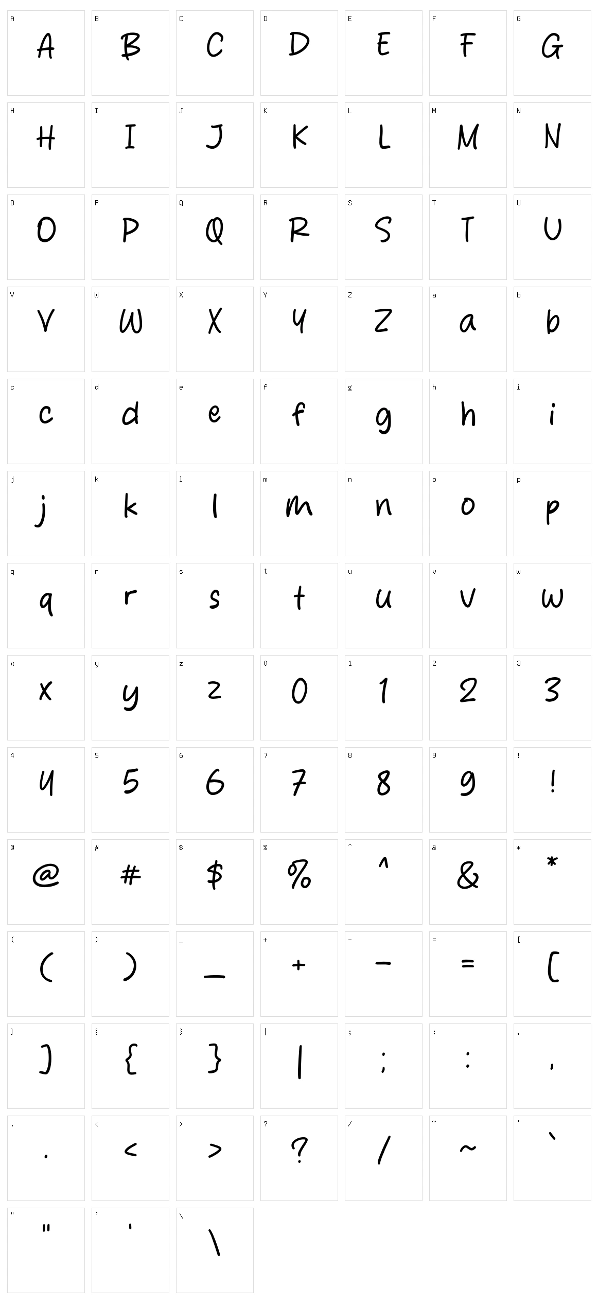 Buydog Character Set