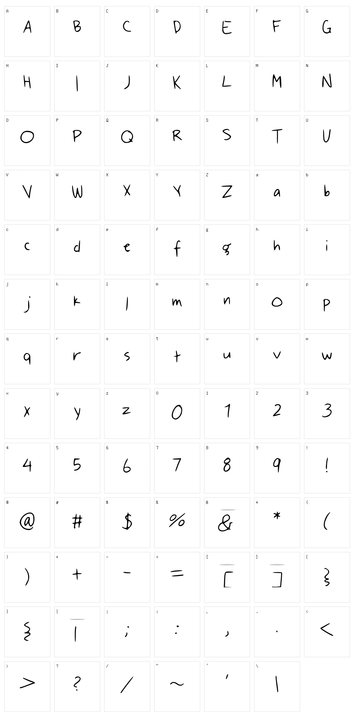 By My Hand Character Set