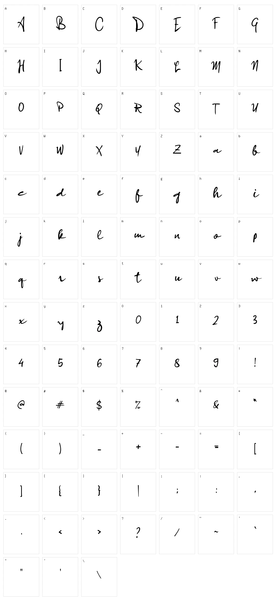 c Cikal Bakal Character Set