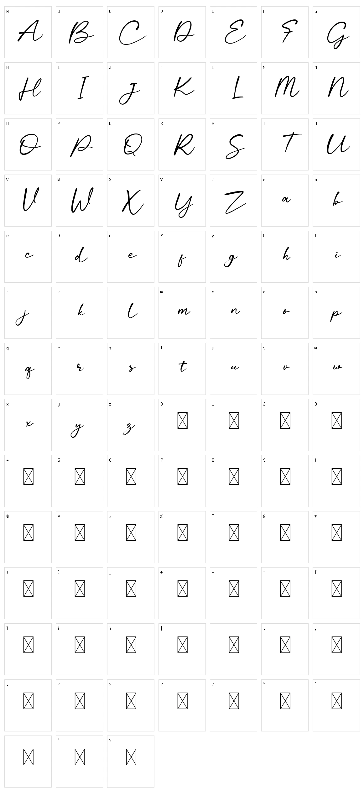 Calaya Character Set