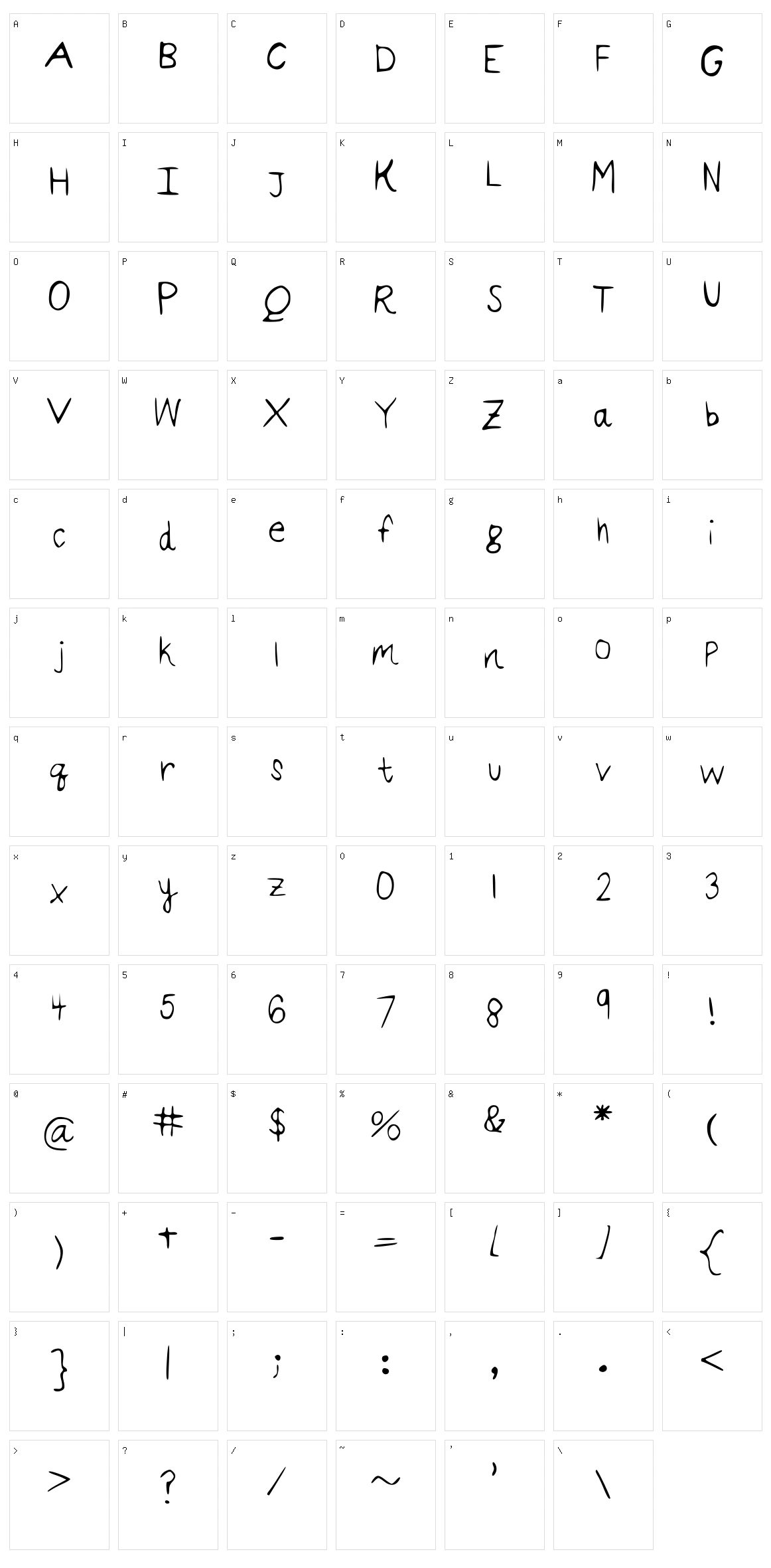 California Character Set