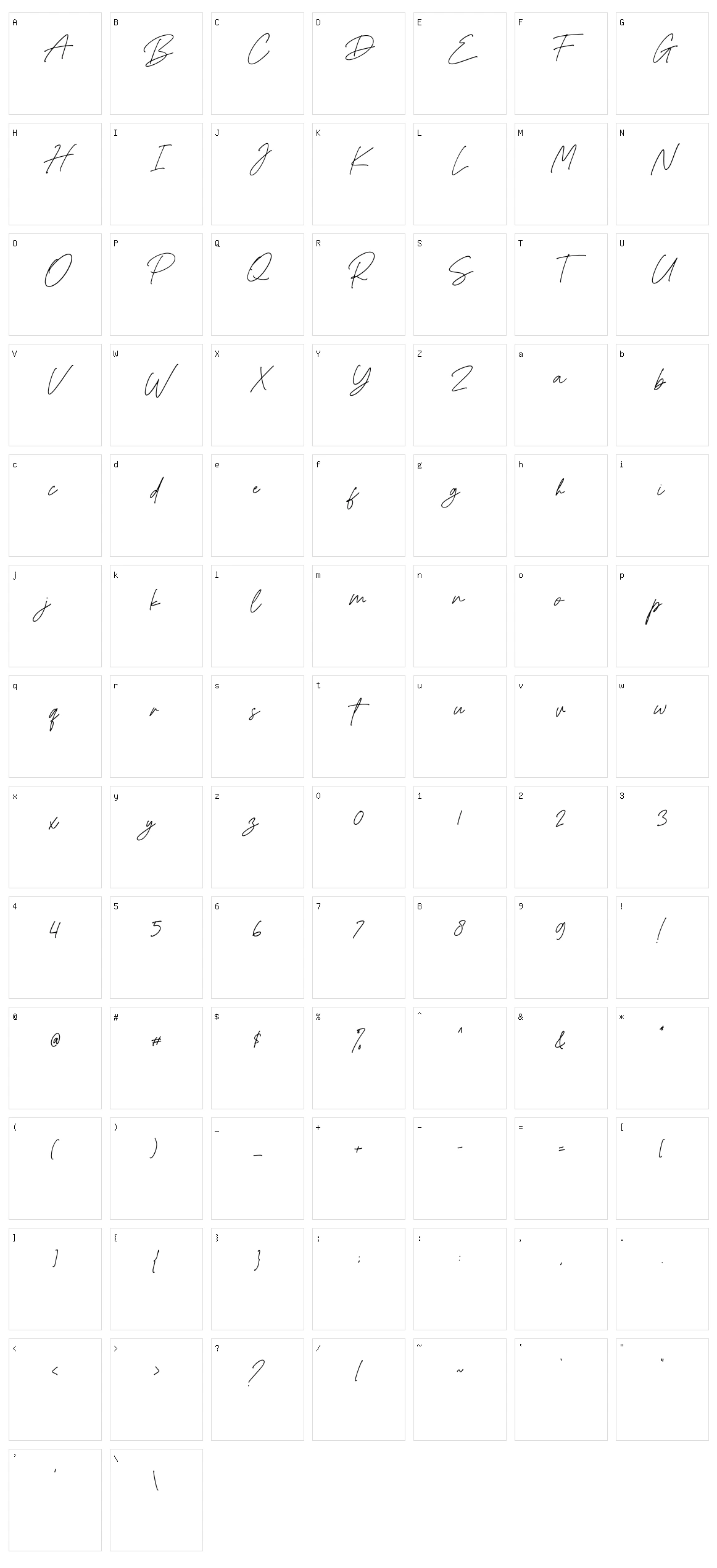 California Bright Character Set