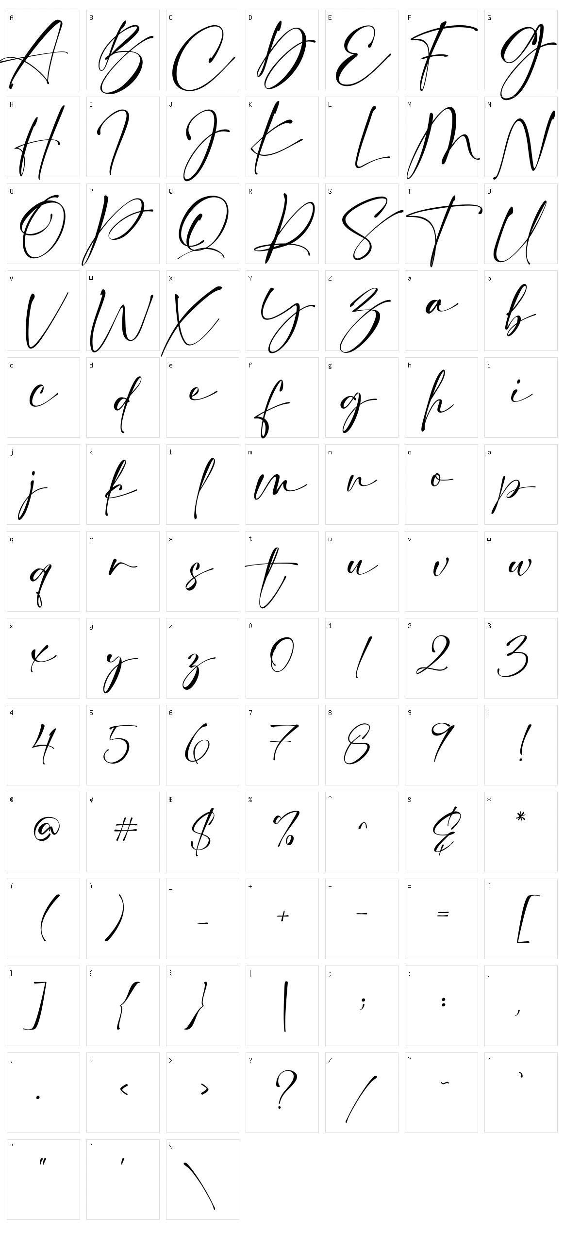 Callient Character Set