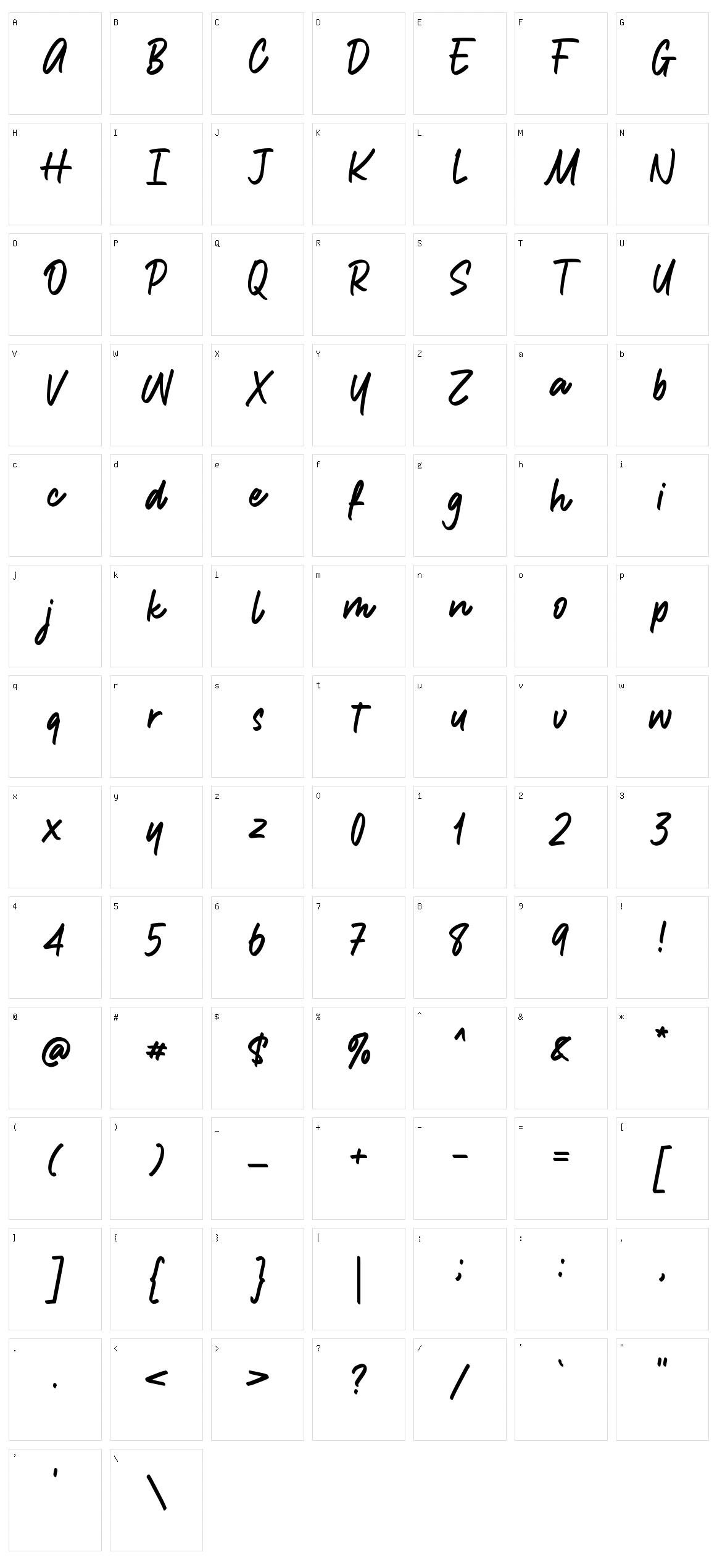 Callmounth Character Set