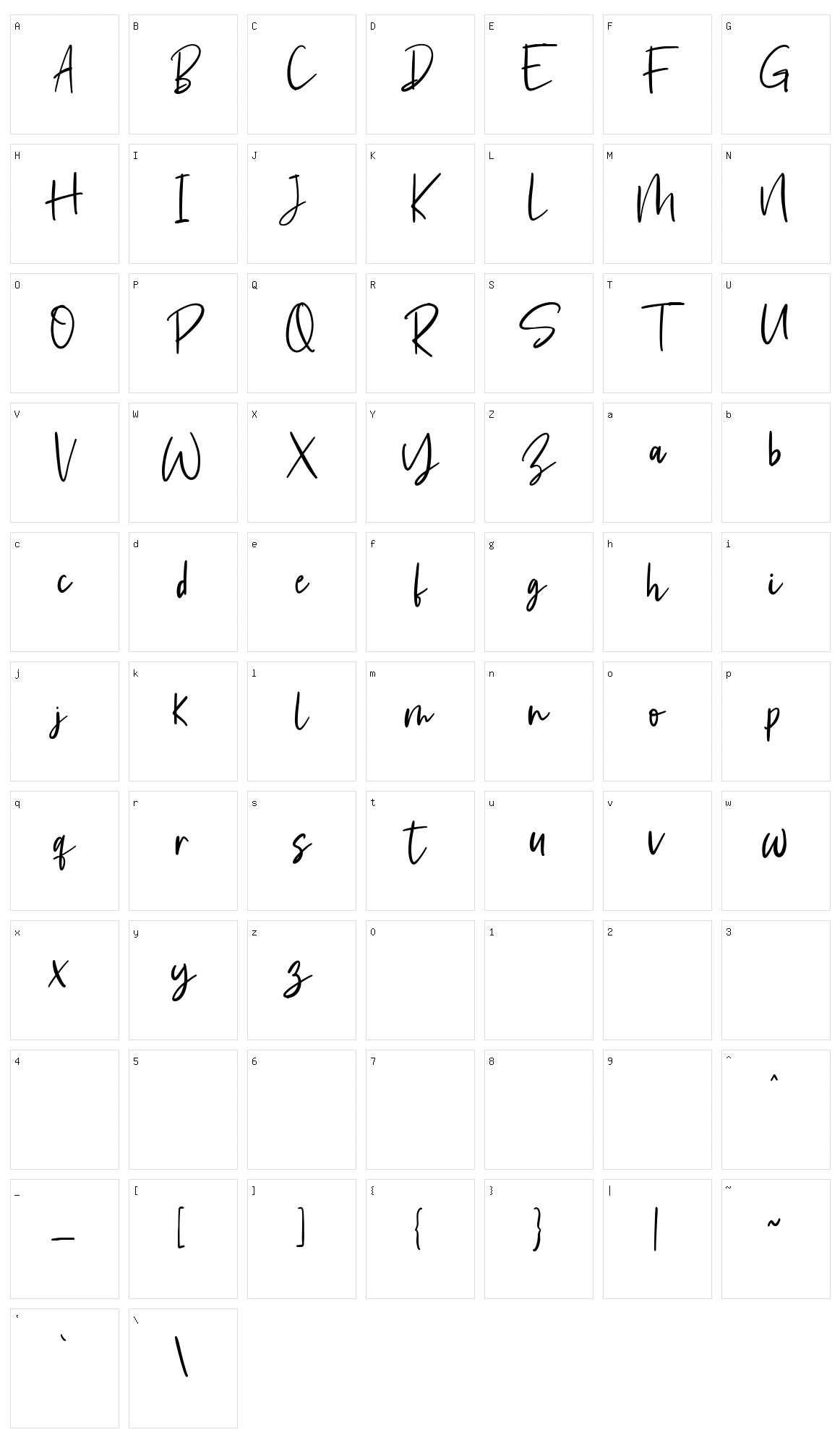 Calmly Character Set