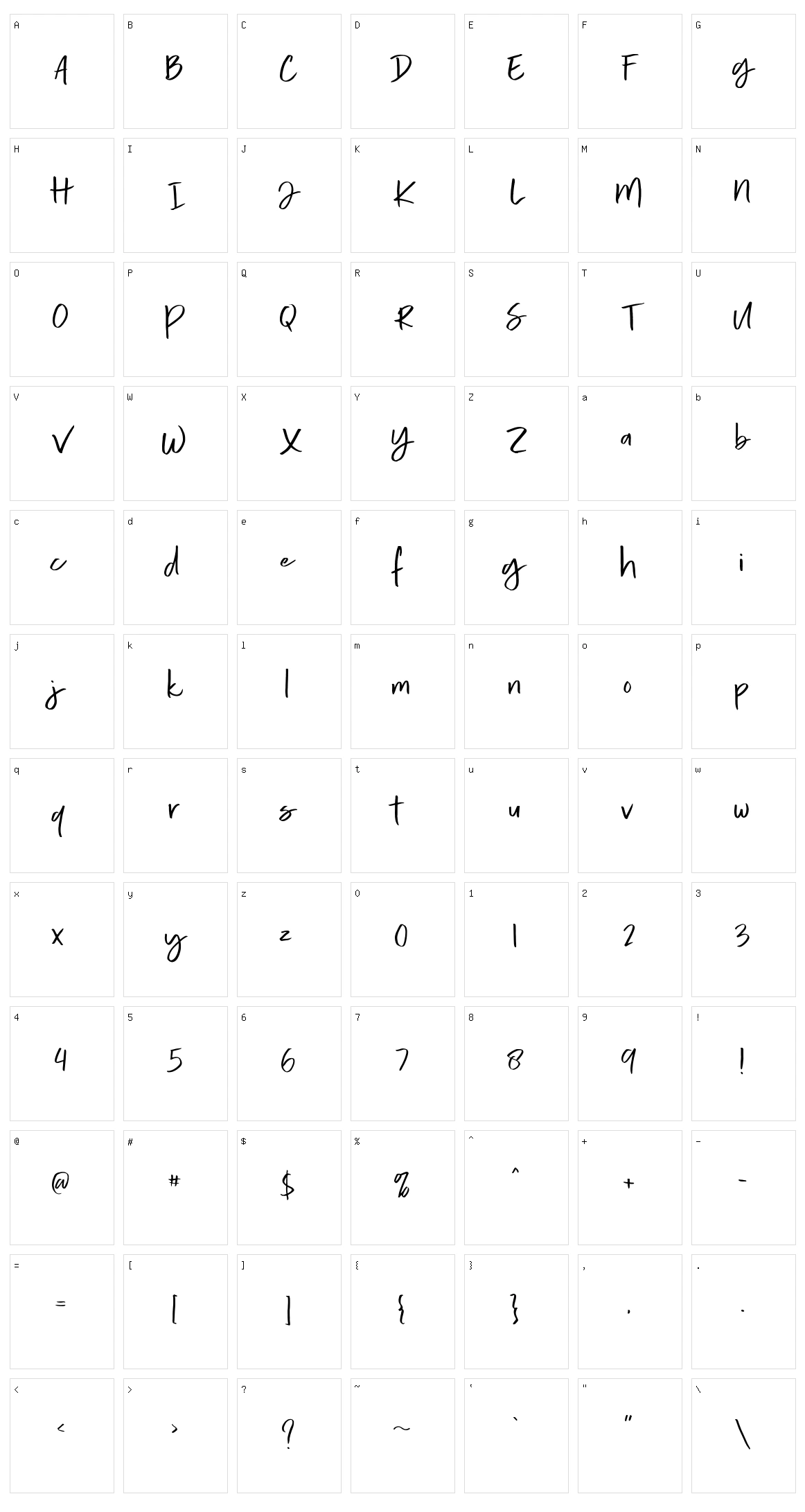 Calorie Character Set
