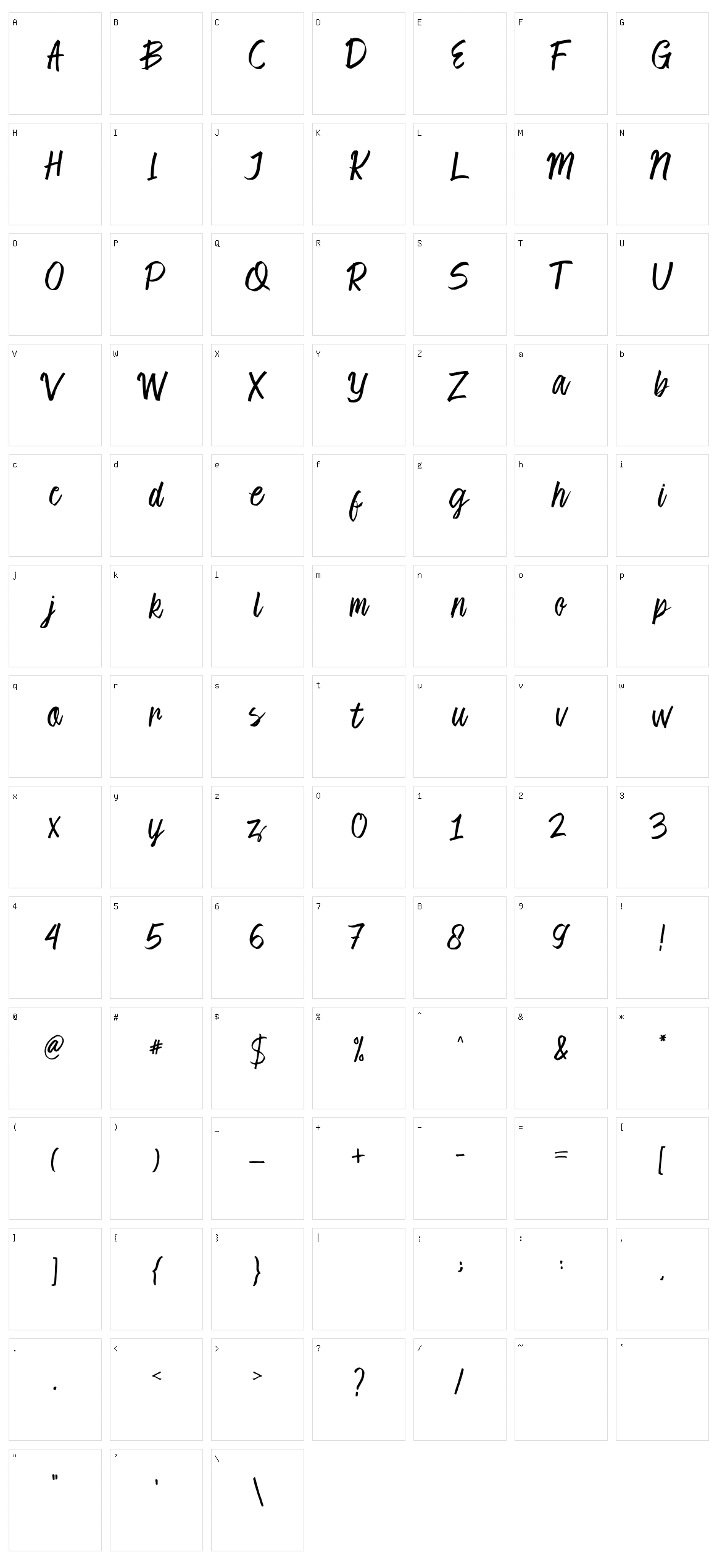 Cambridge Character Set