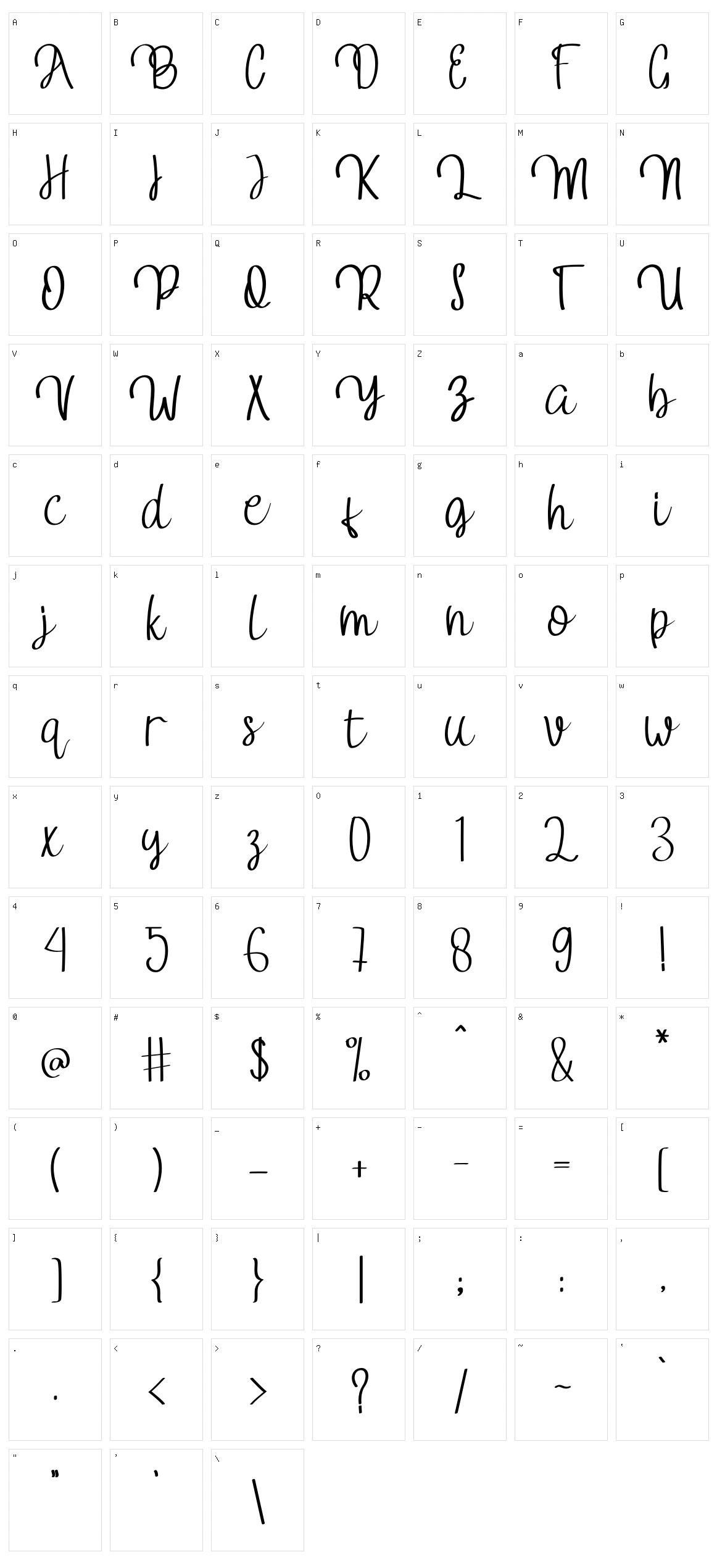 Camomile Character Set