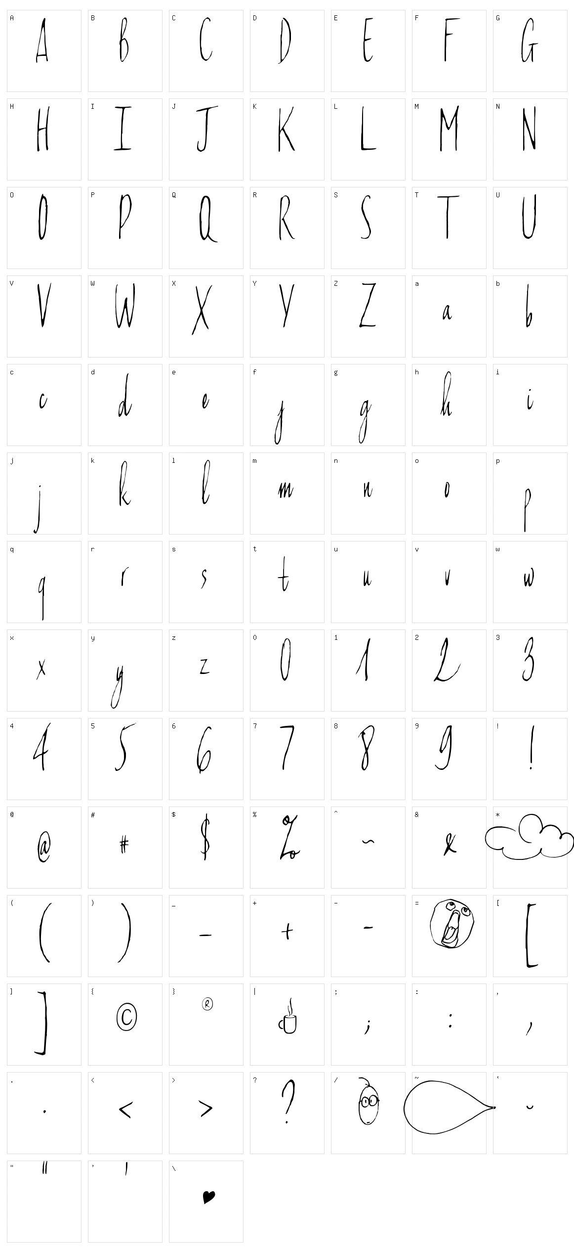 Can't write quickly in winter Character Set