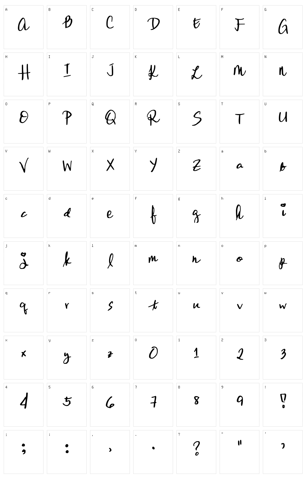 Candid Style Character Set