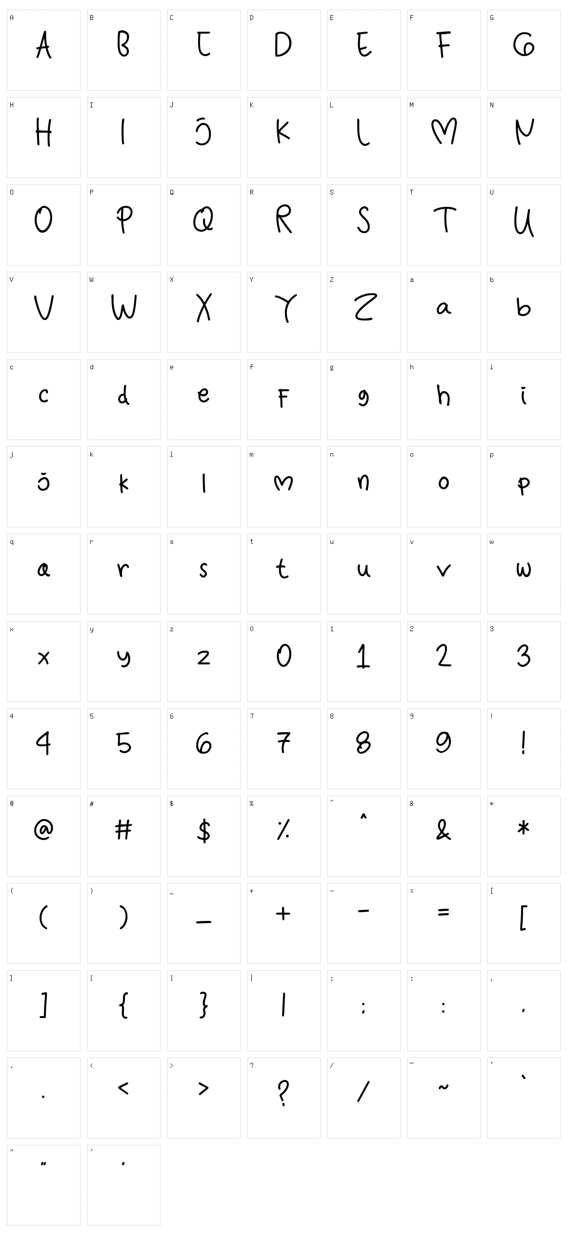 Candylite Character Set
