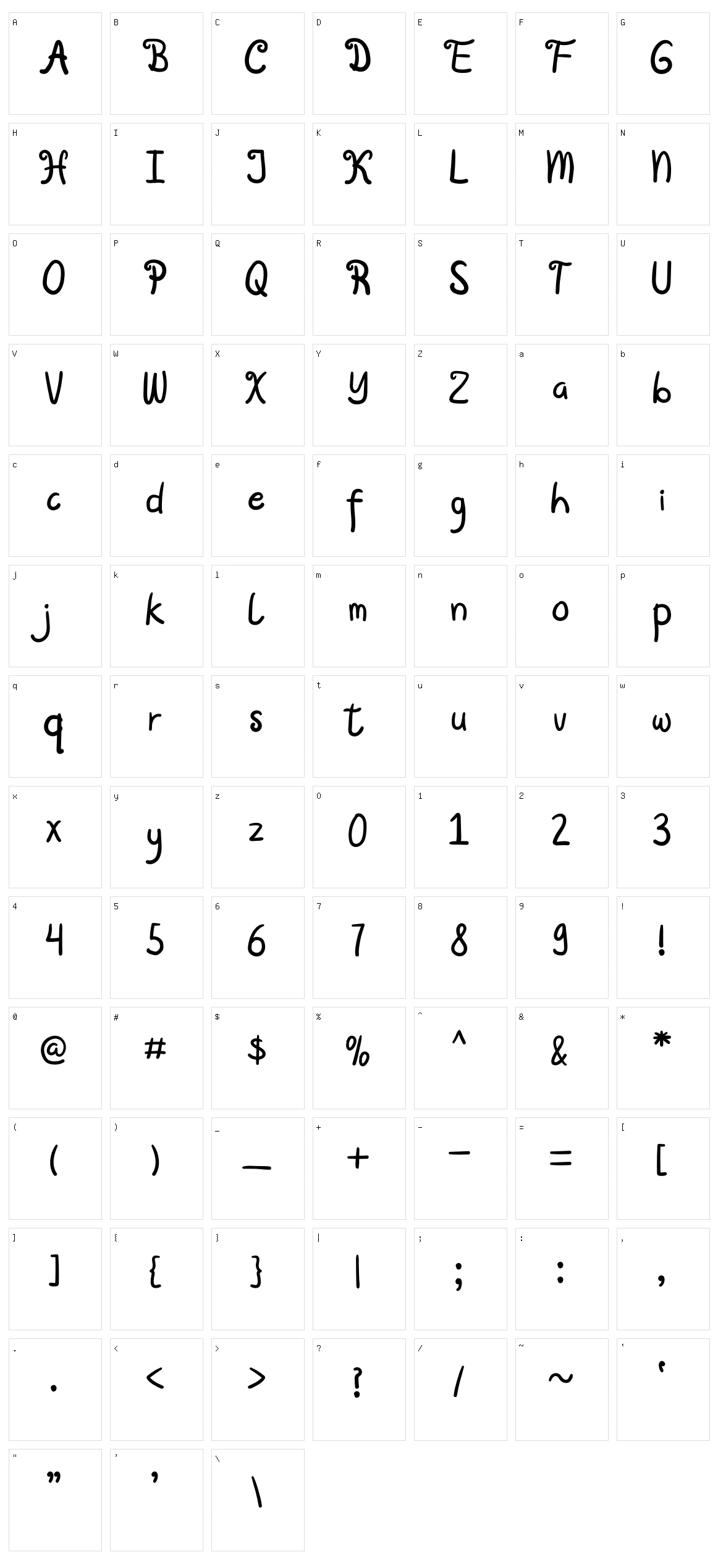Candylite Character Set