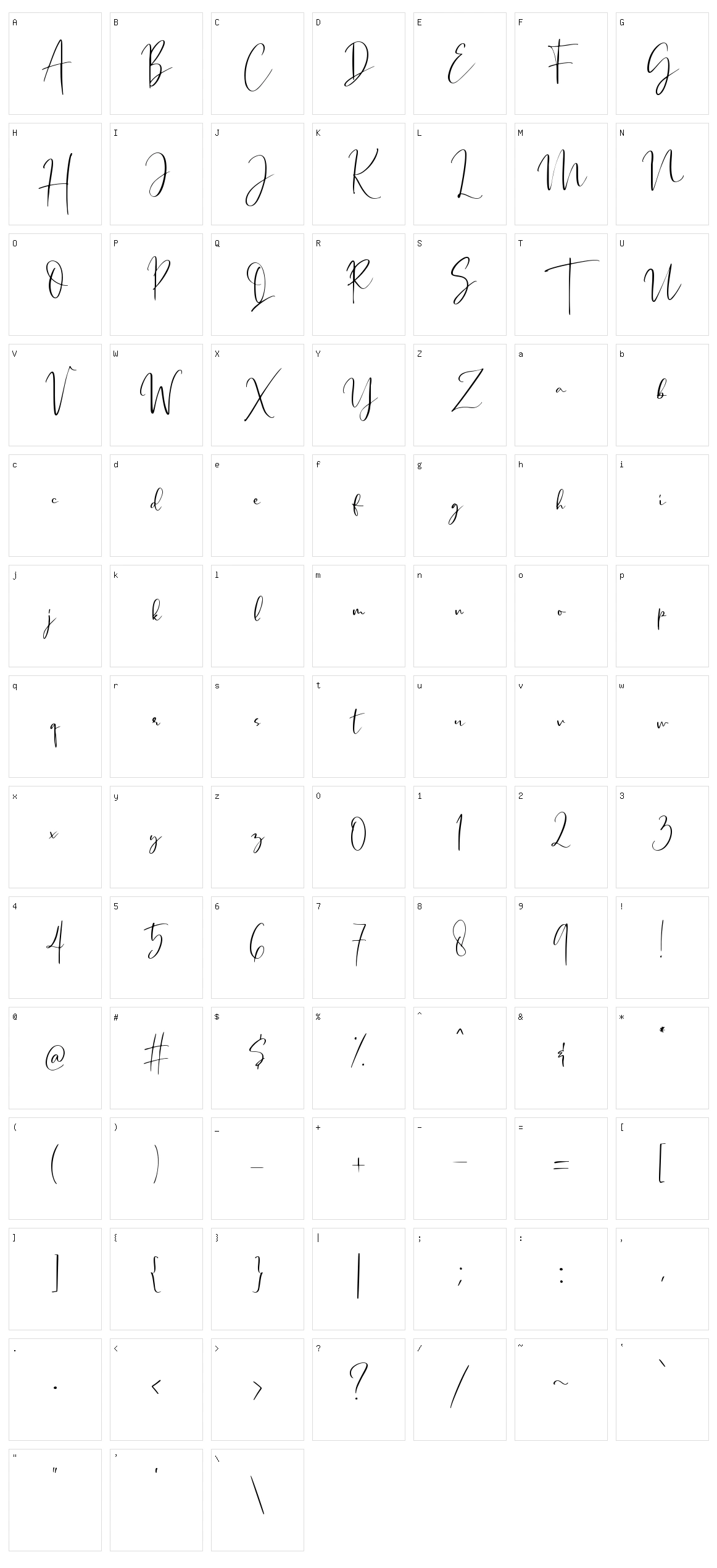 Carletone Character Set