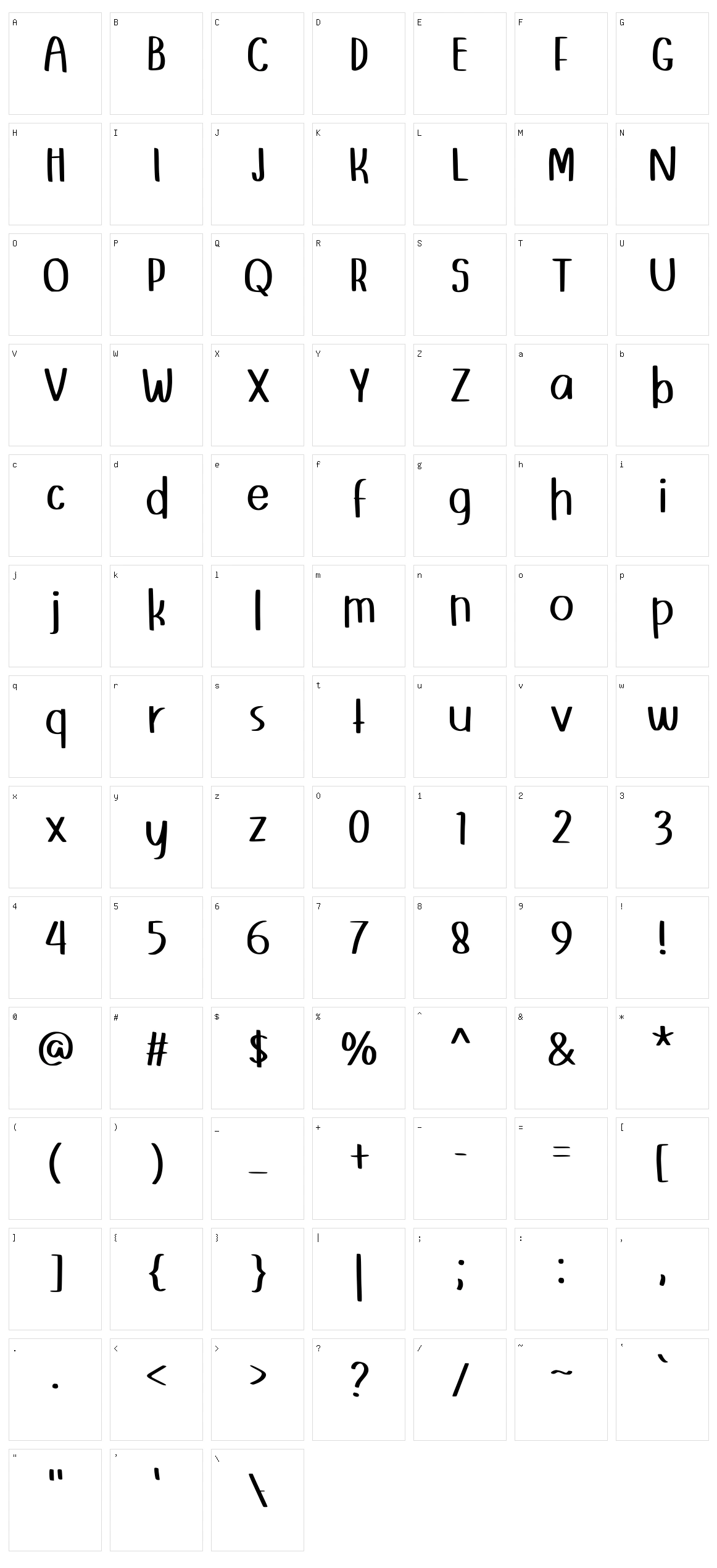 Carloman Character Set