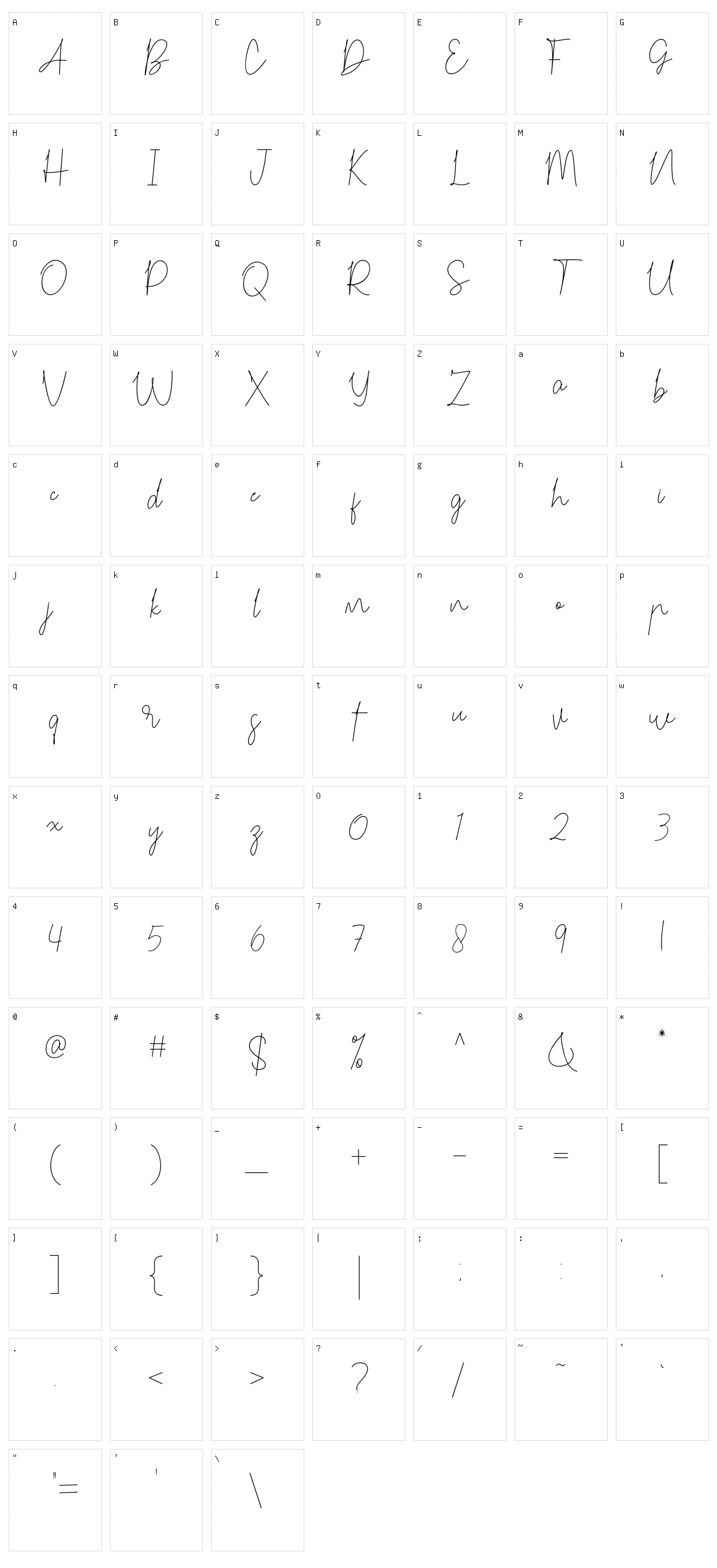 Carmelia Character Set
