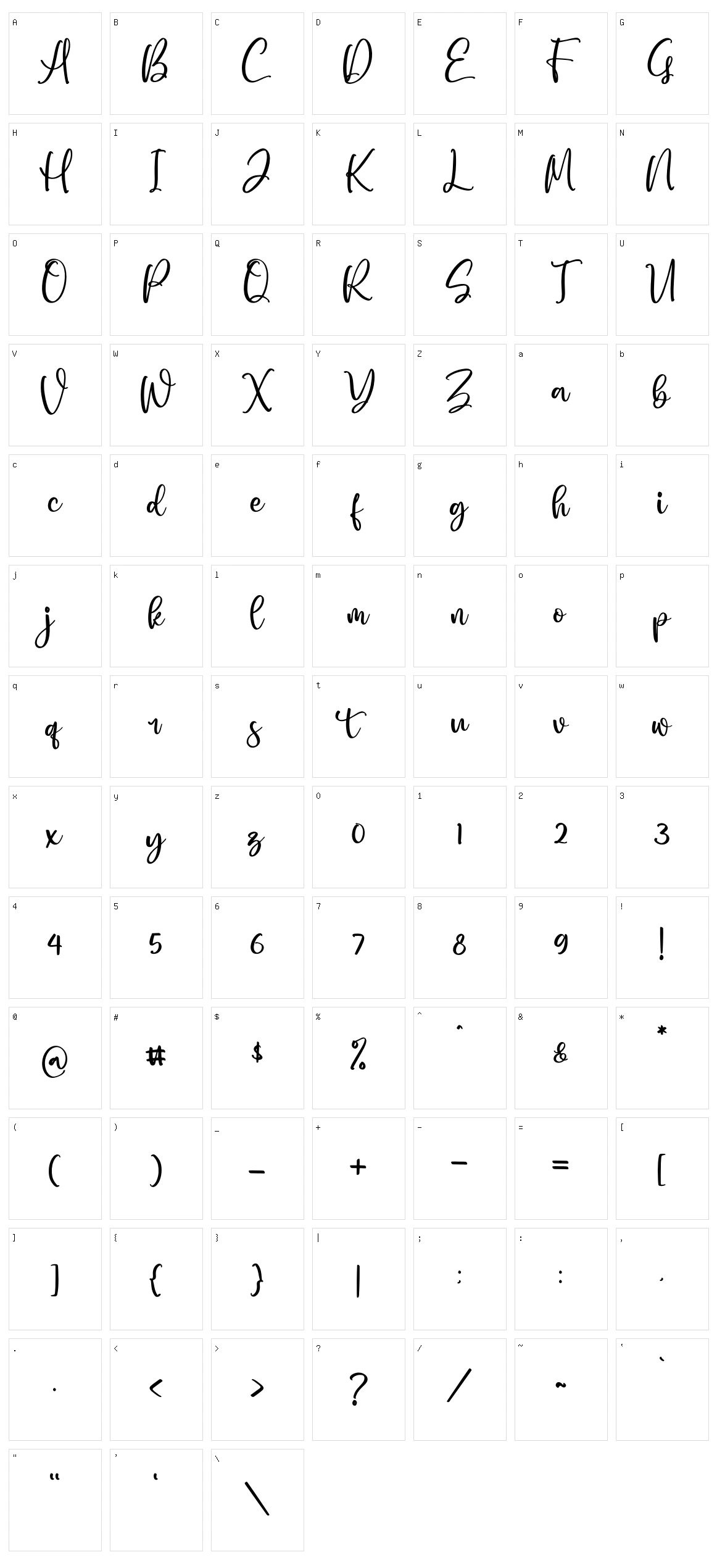 Carotta Character Set