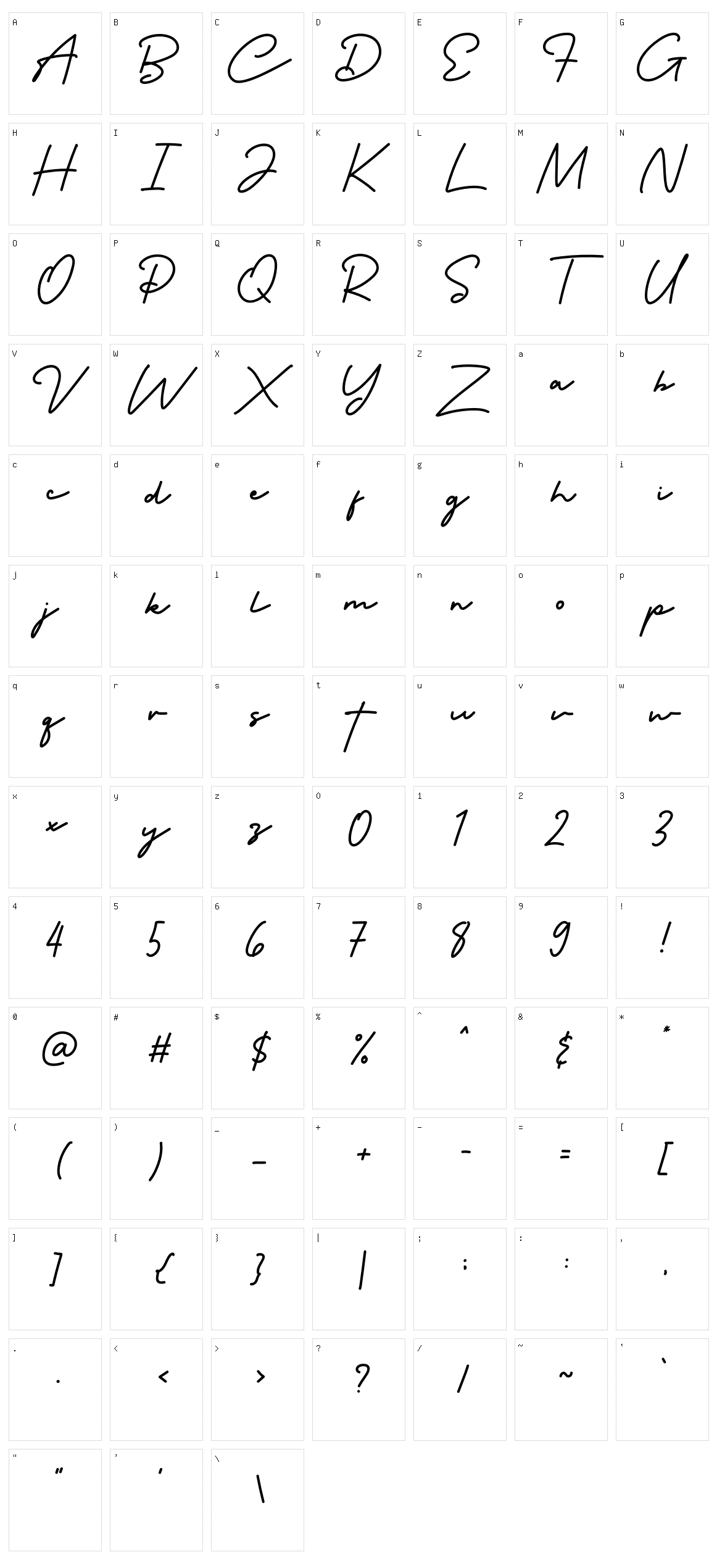 Carstenz Character Set