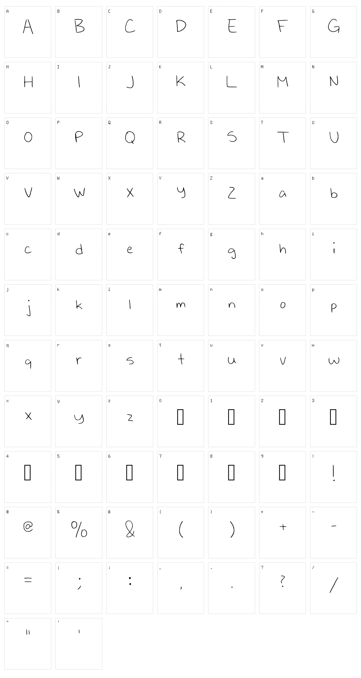 Casey Character Set
