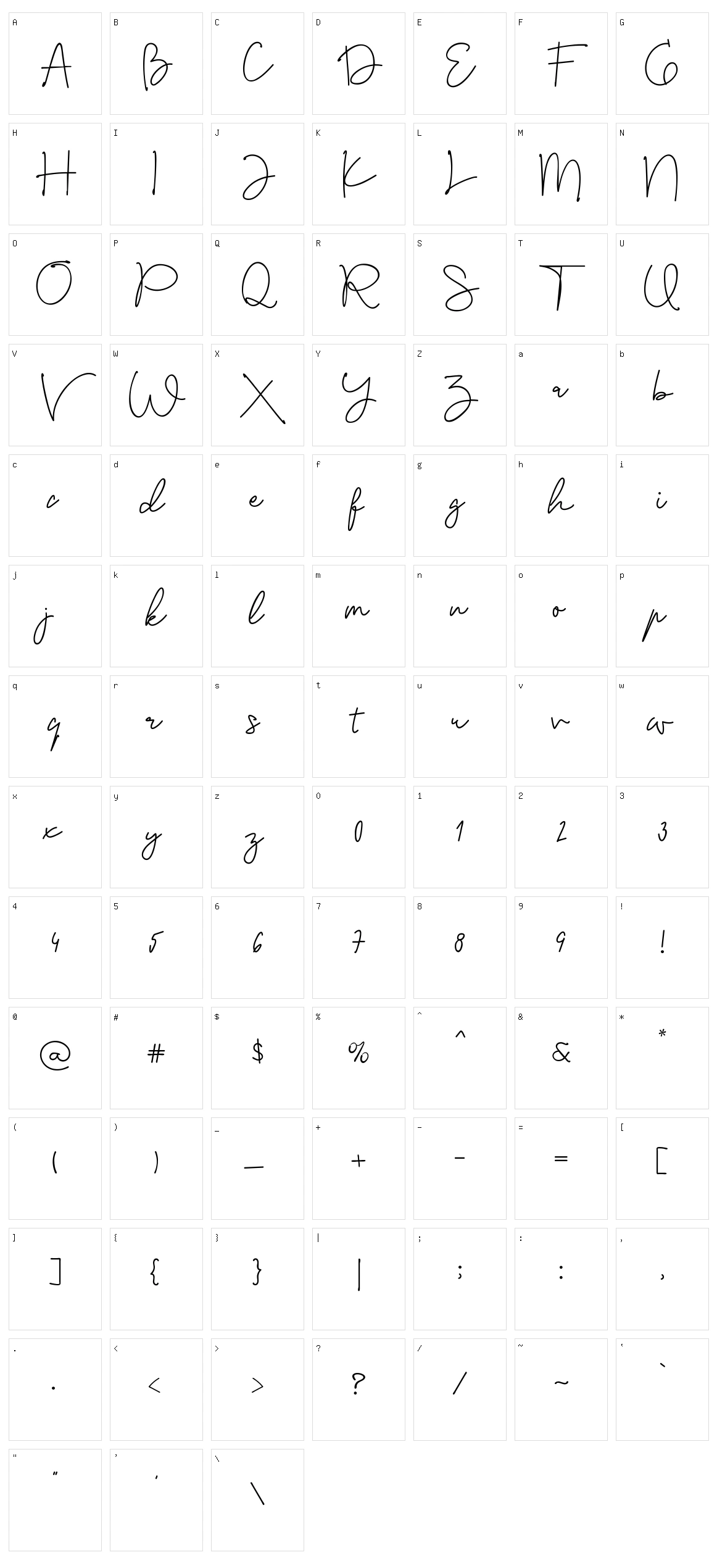 Cashews Character Set