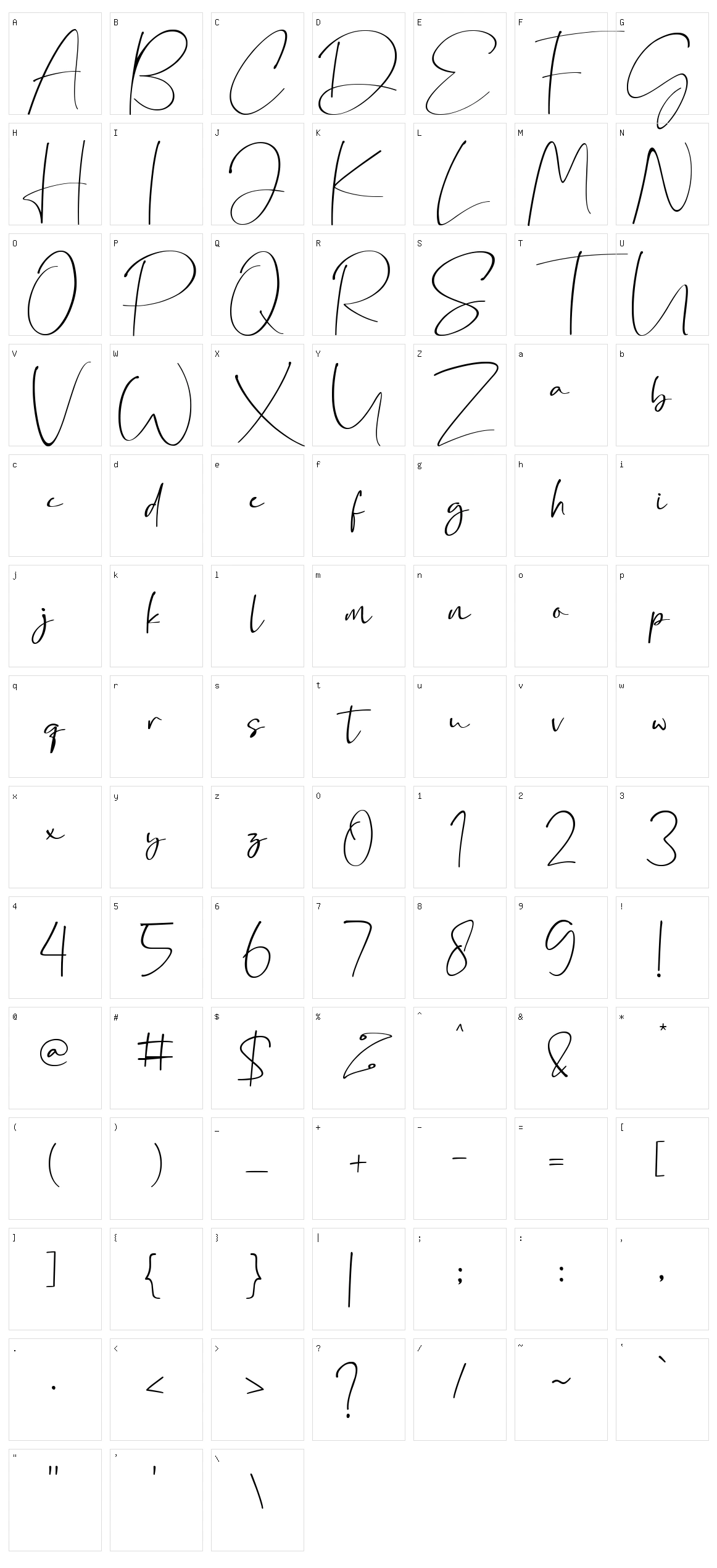 Casilla Character Set