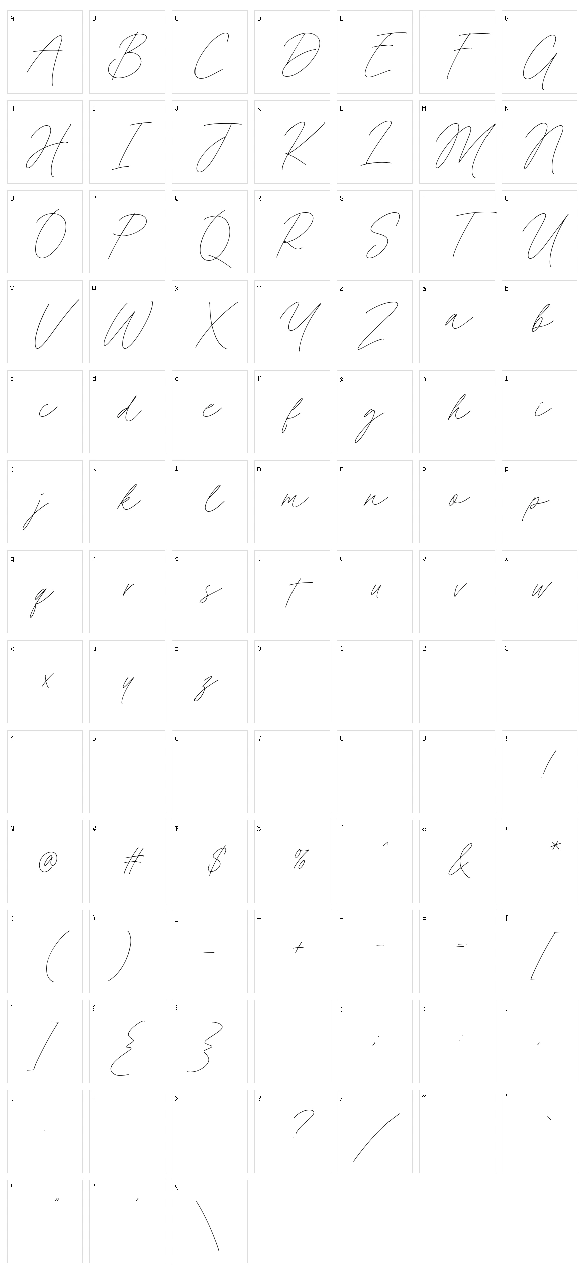 Cassandre Character Set