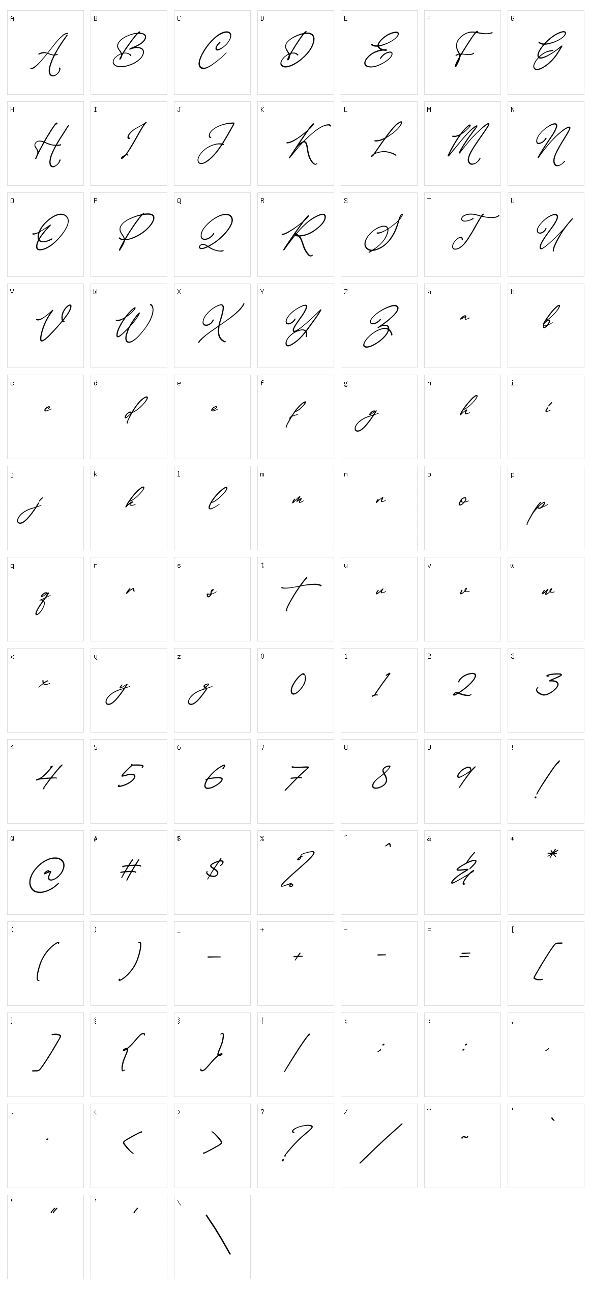 Casterdam Belatica Character Set