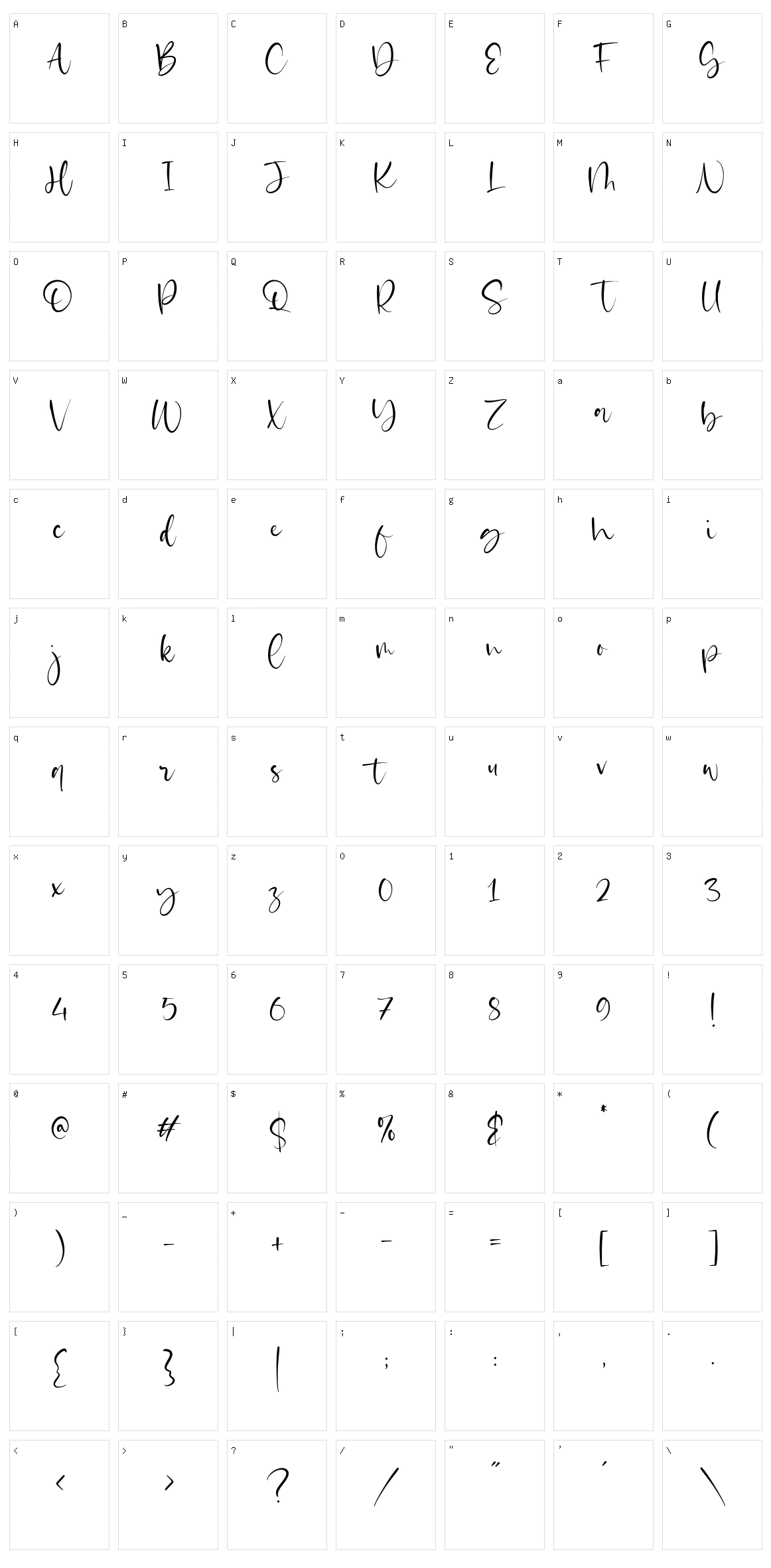 Castilla Character Set