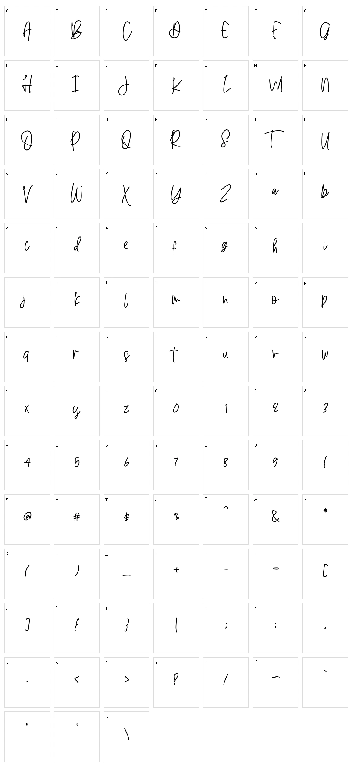 Castillo Character Set
