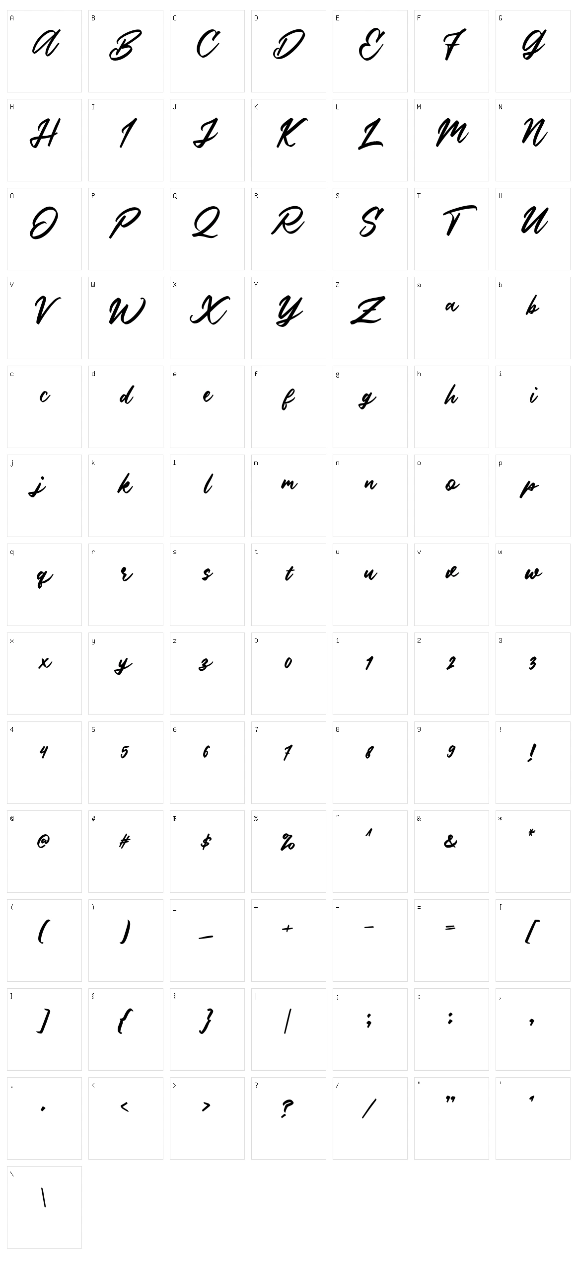 Castinos Character Set