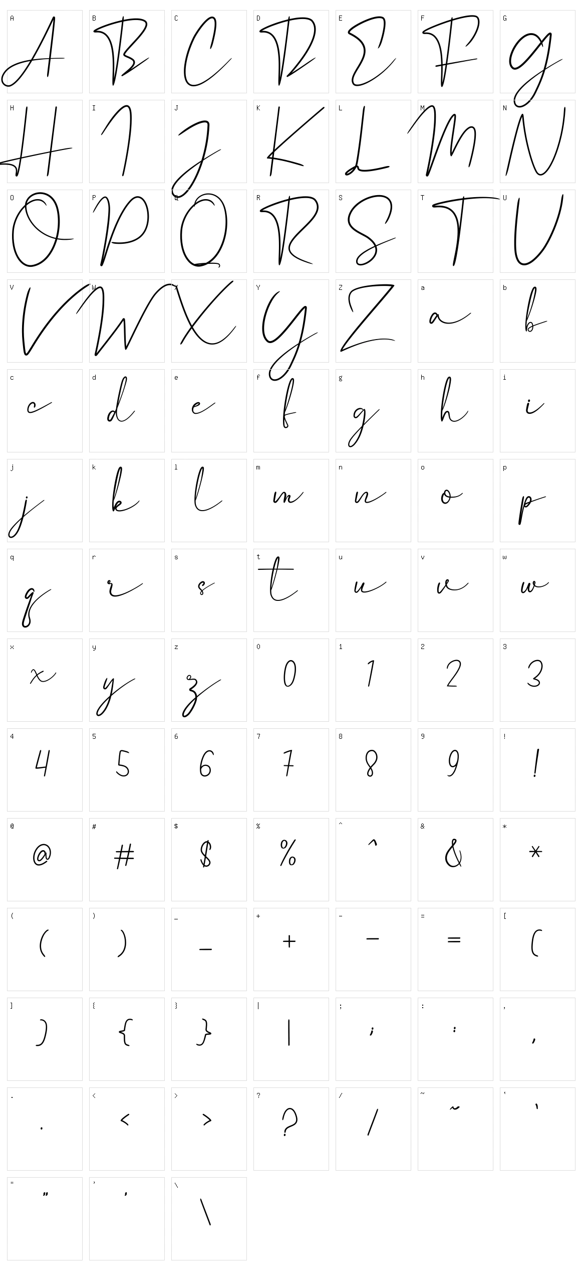 Castyla Character Set