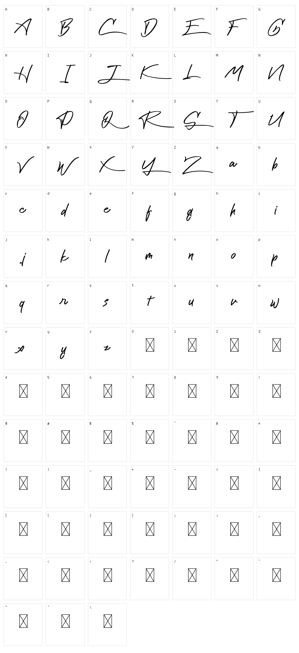 Cattily Character Set
