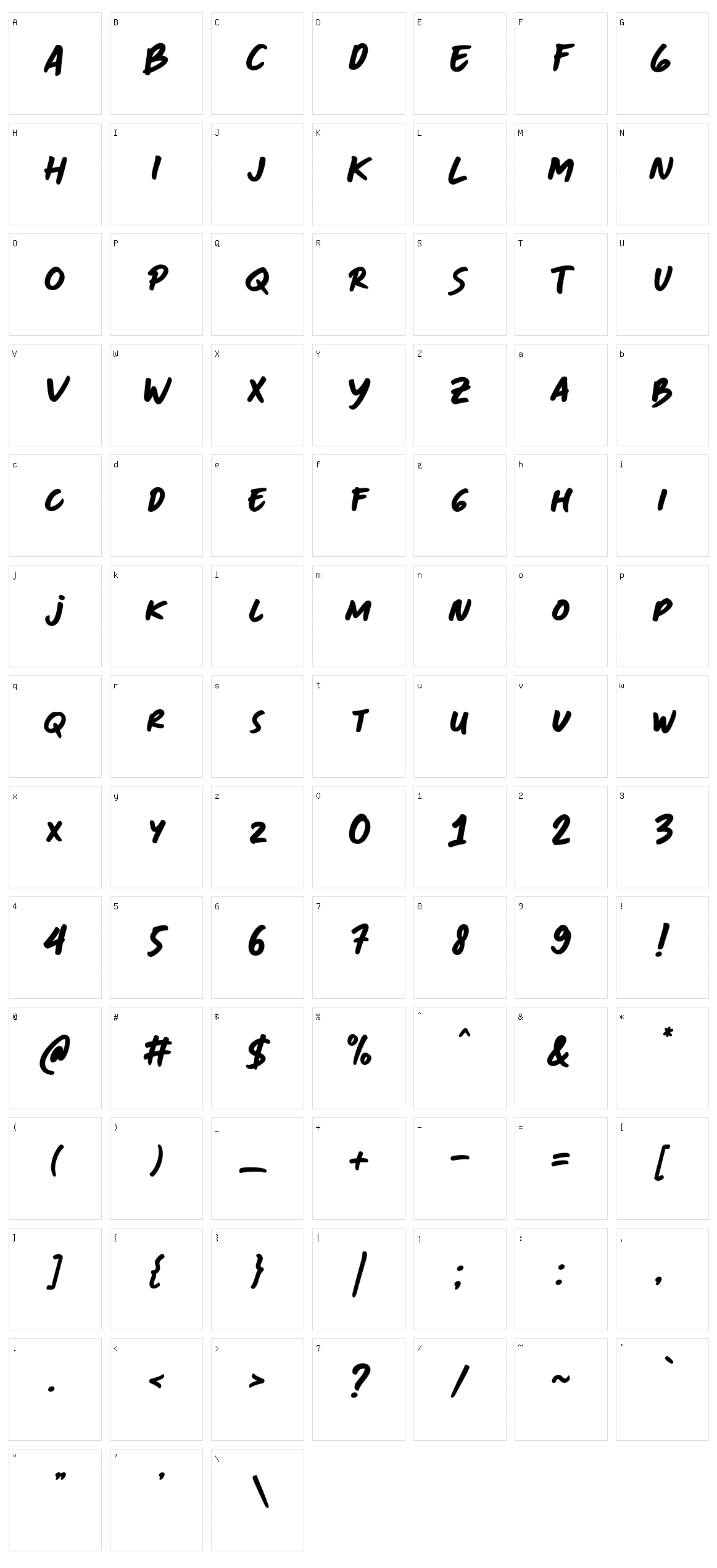 Cecep's Handwriting Character Set