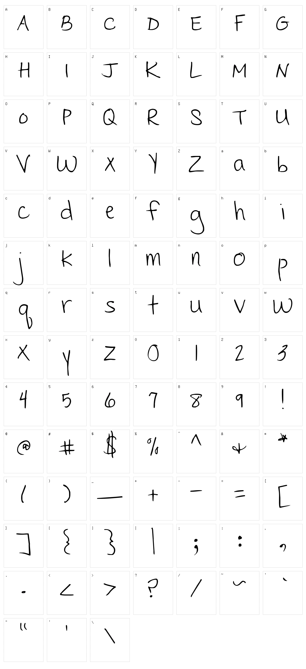 Cedarville Pnkfun 1 Print Character Set