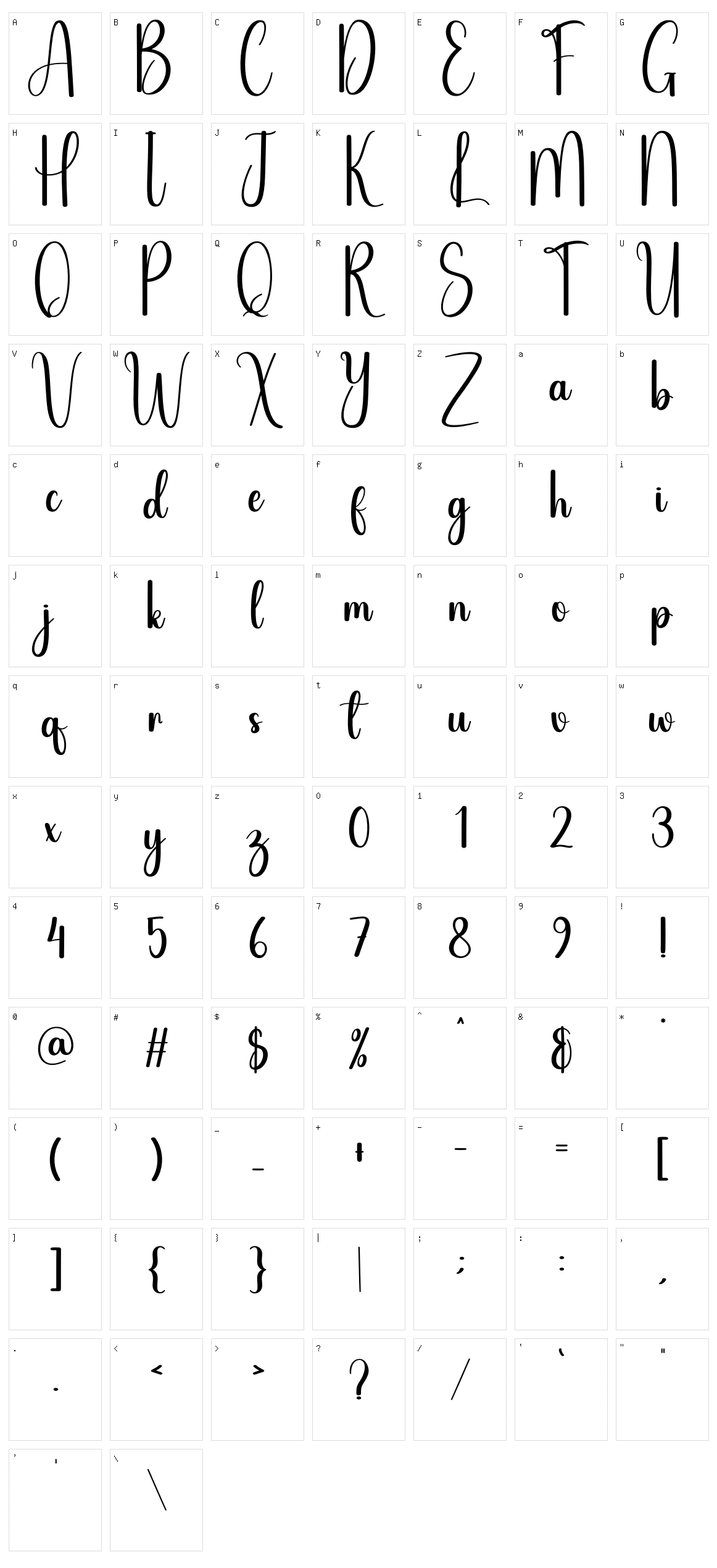 Celebration Character Set