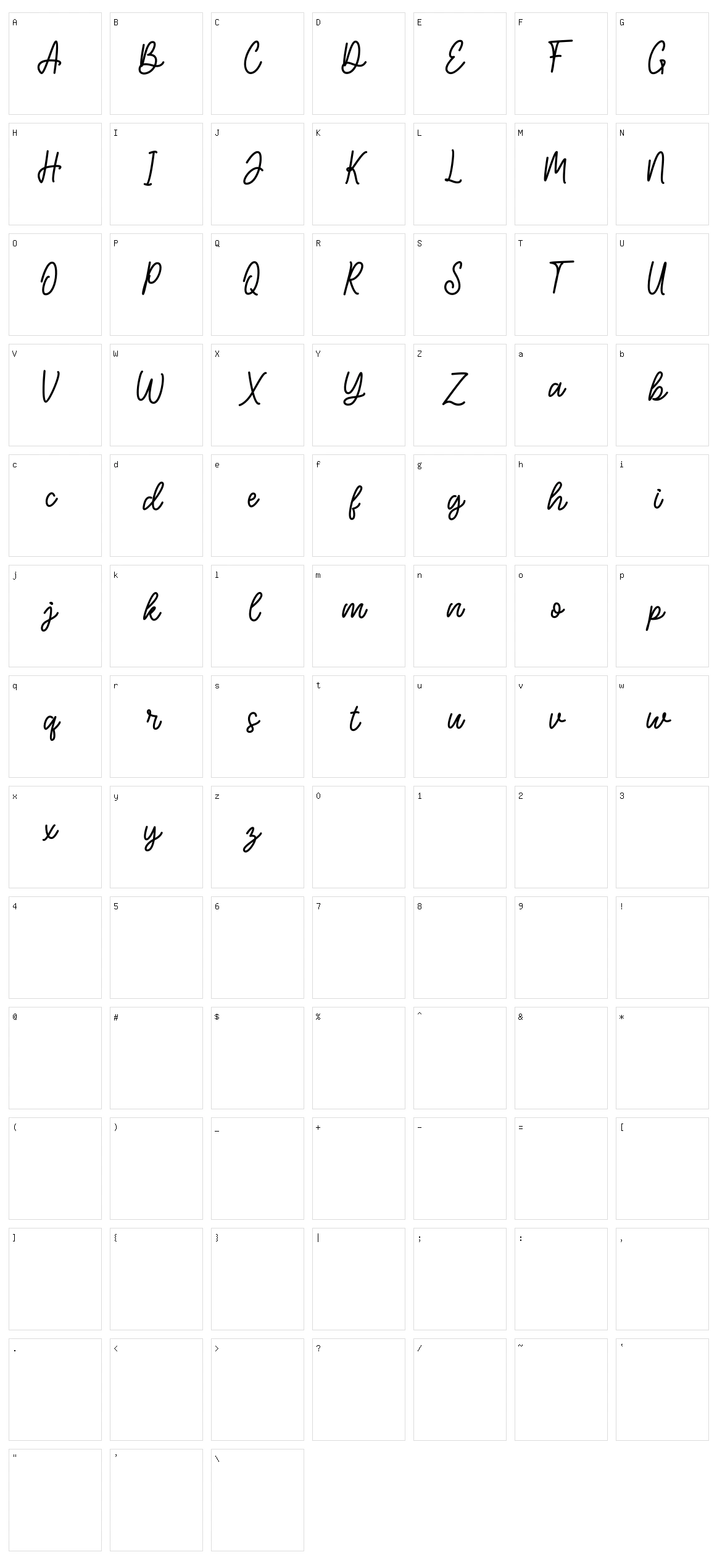 Celine Character Set