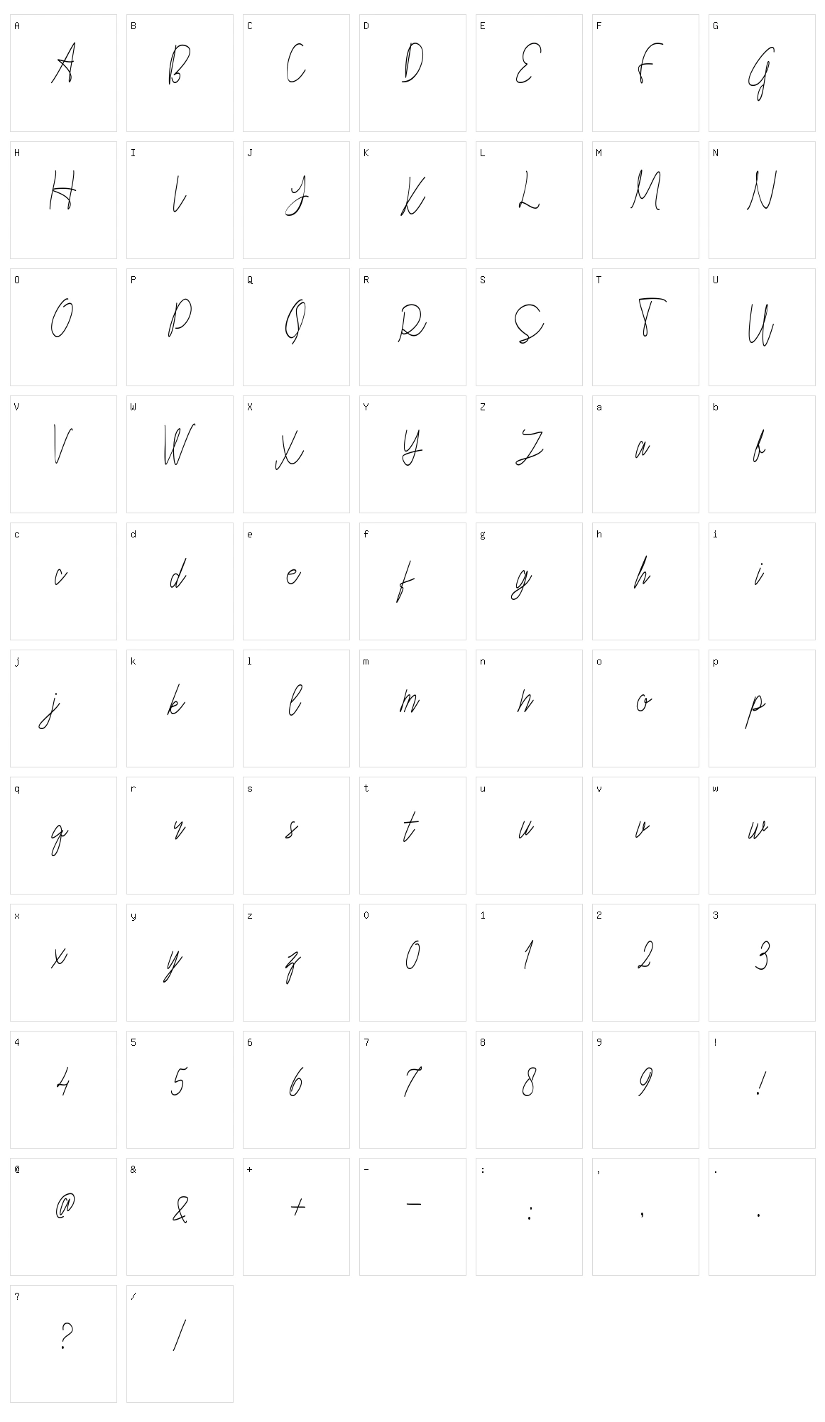Cepttoni Character Set