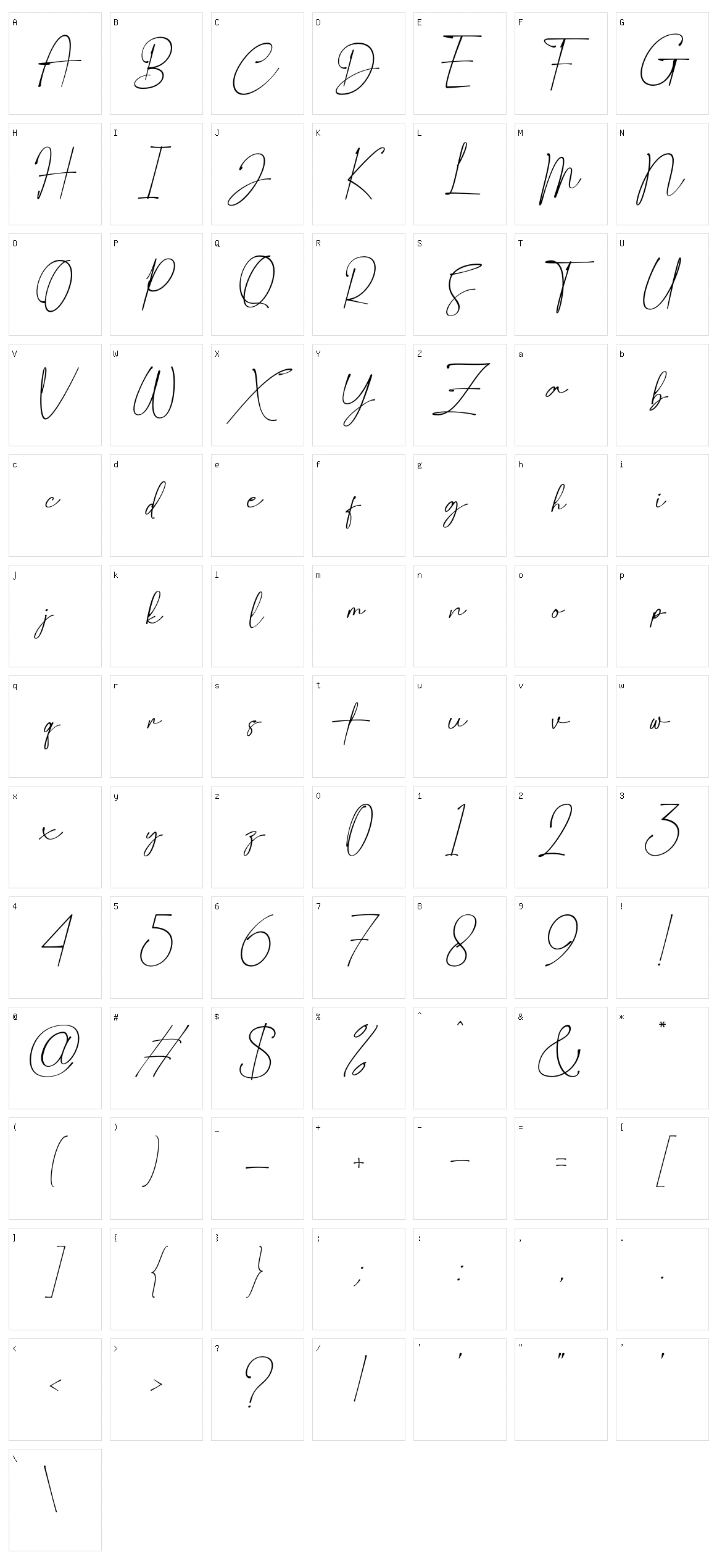 Cerita Character Set