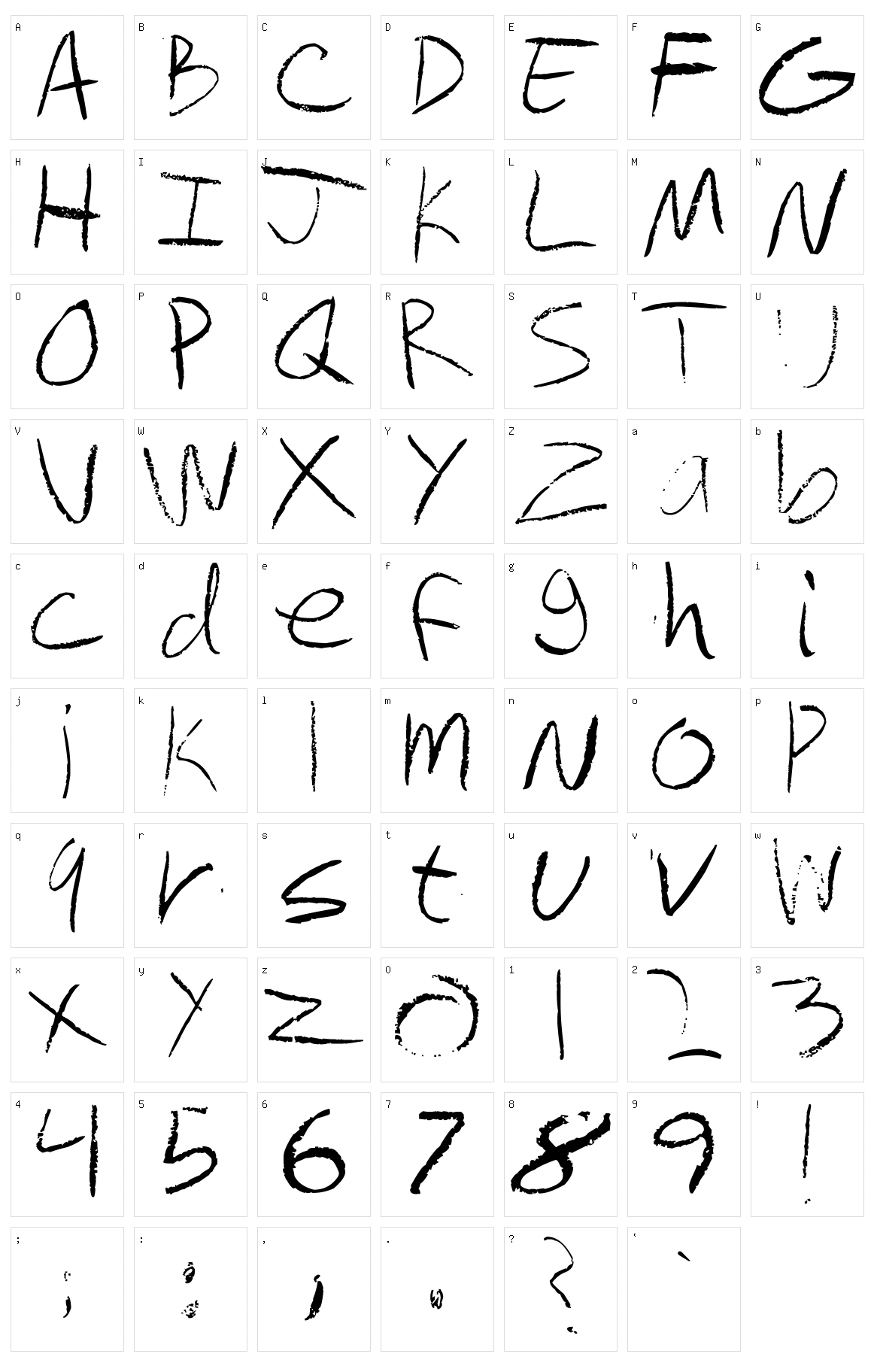 Chalkboard Character Set