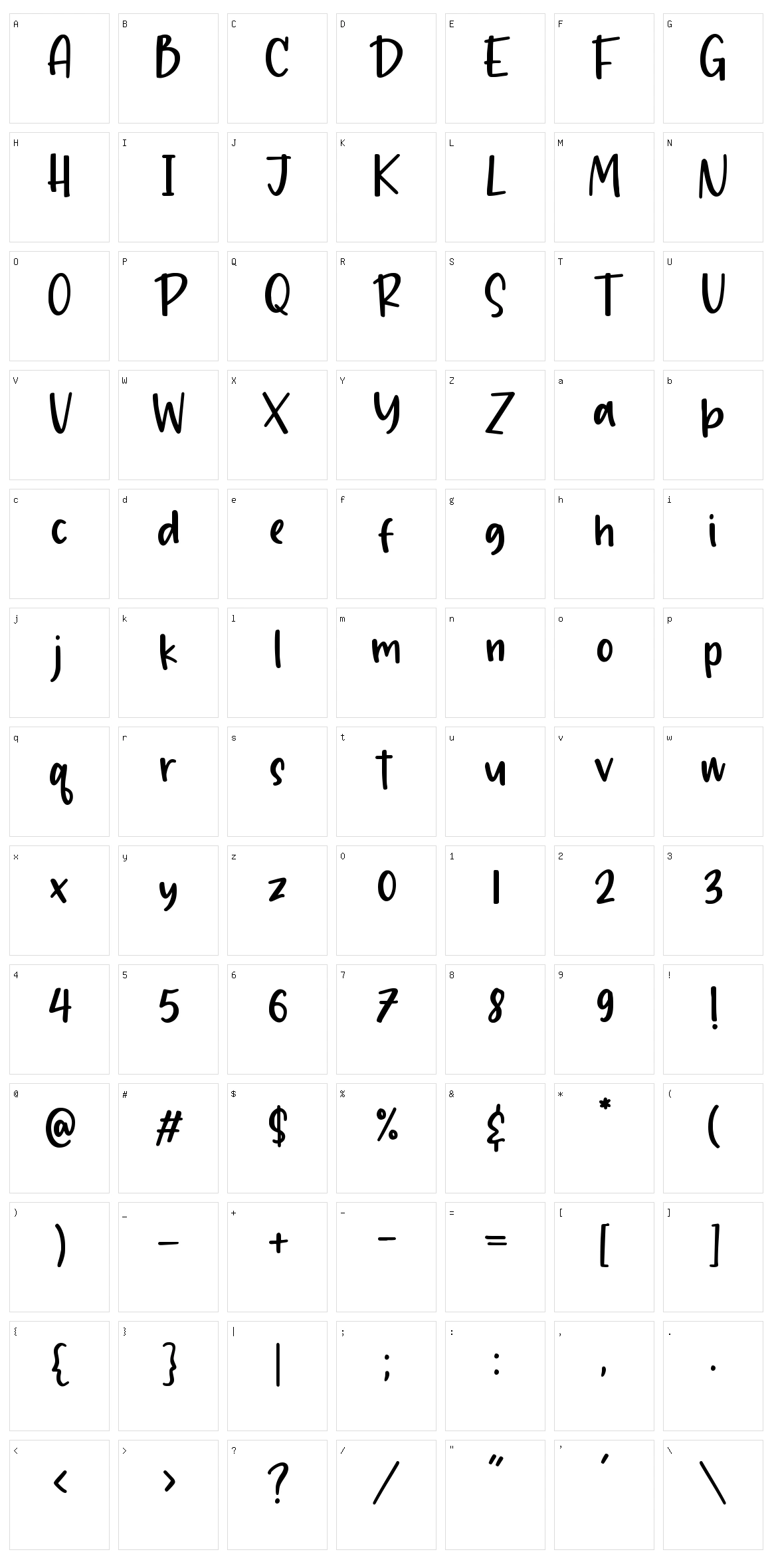 Chalkier Character Set