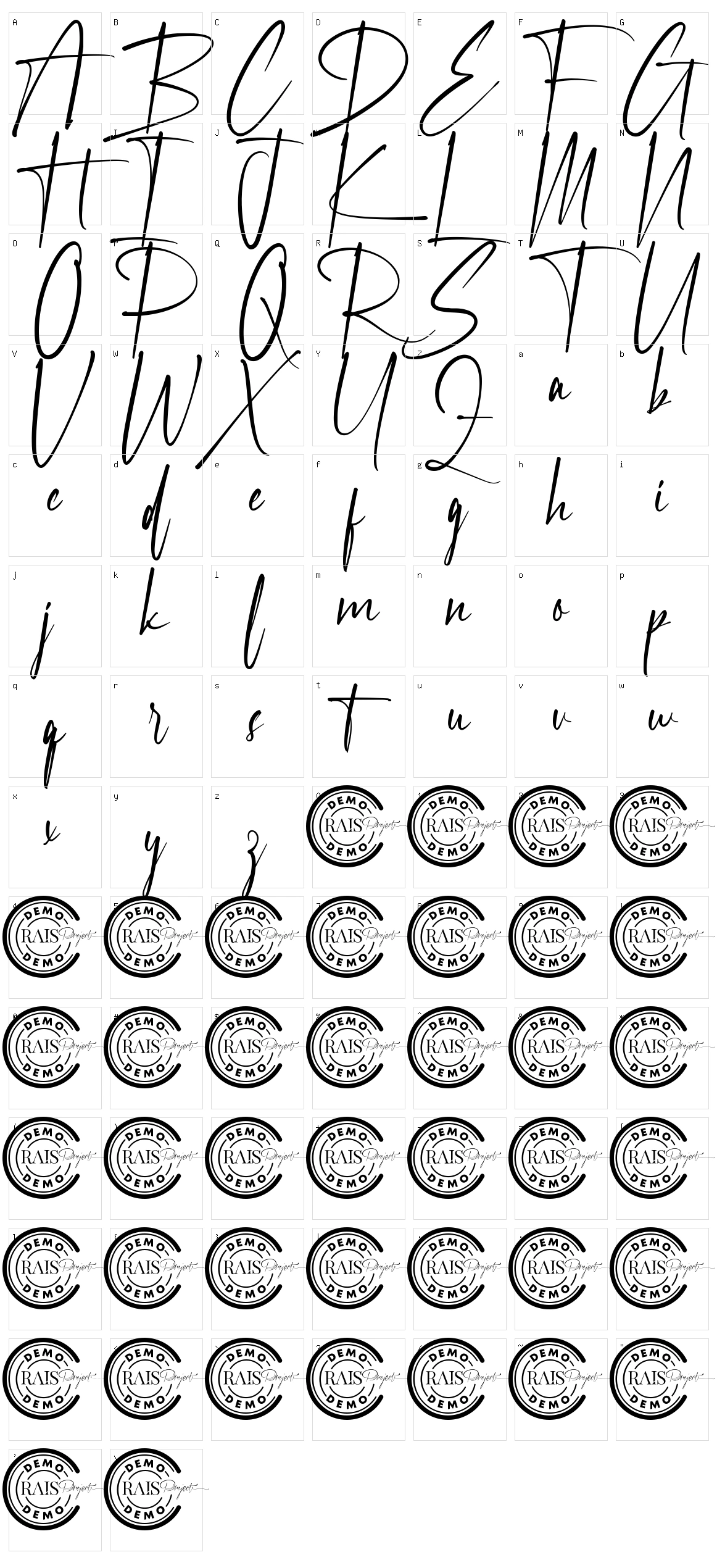 Chalmette Character Set