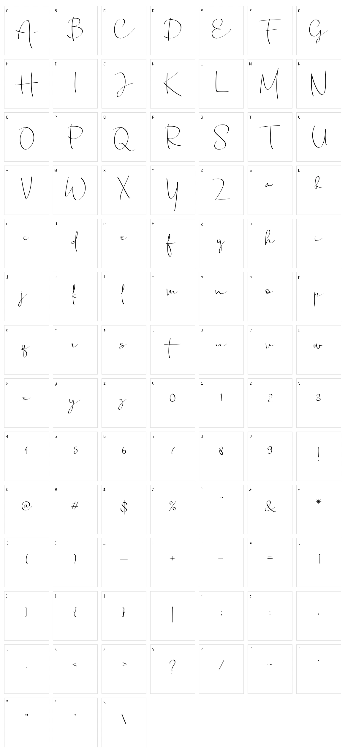 Chandrawinata Character Set