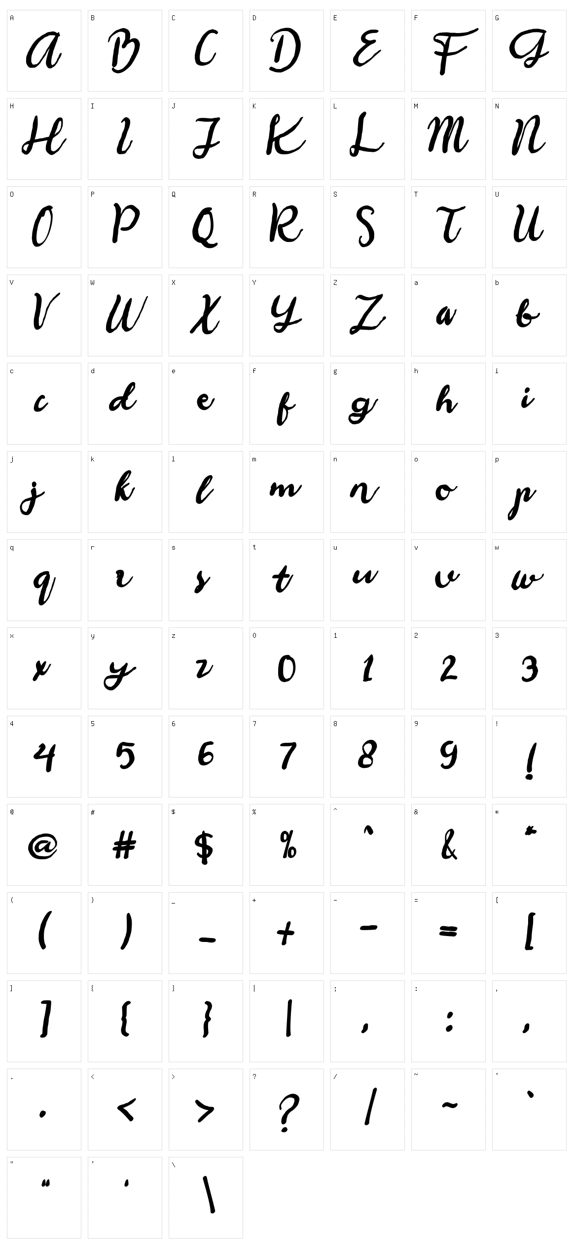 Chantile Character Set